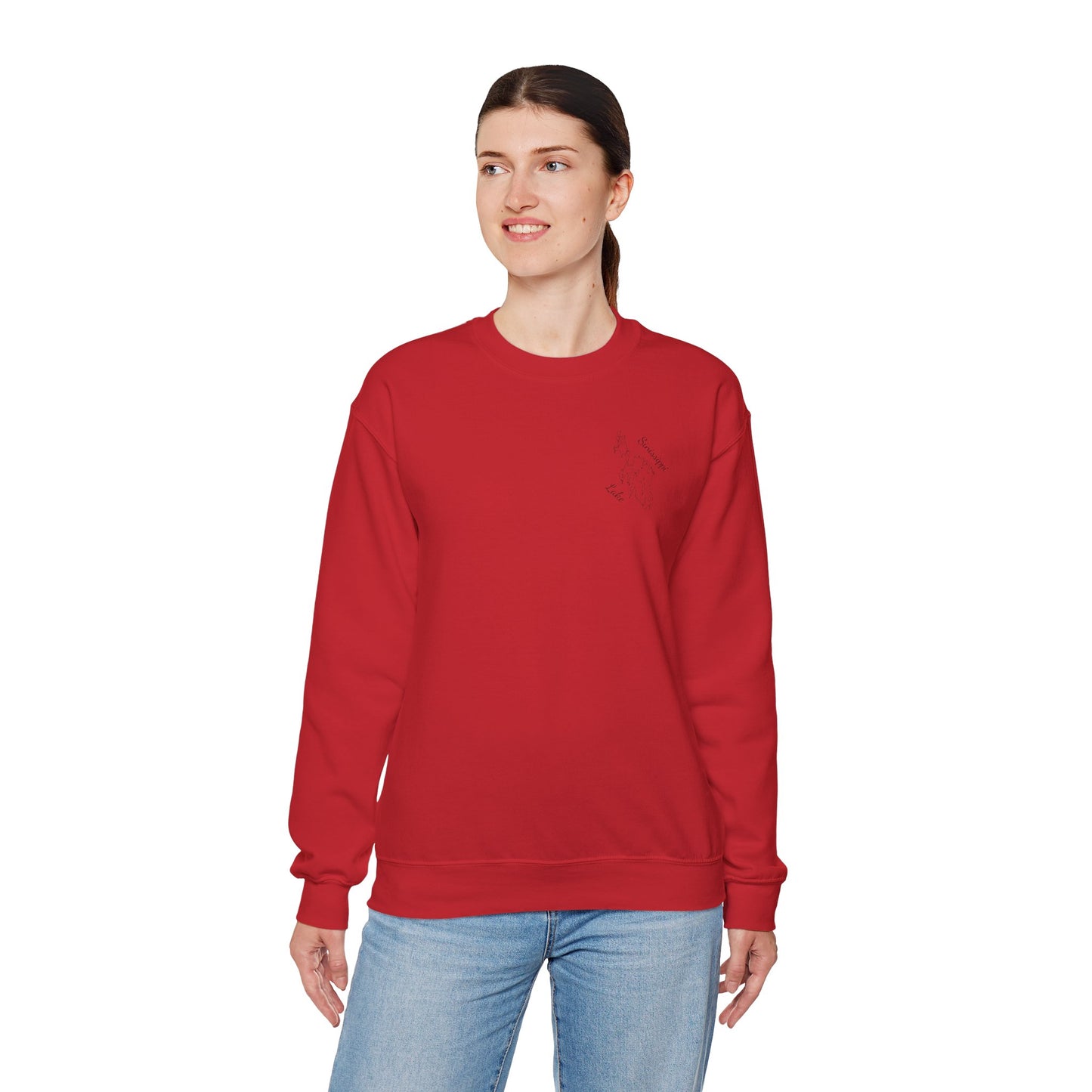 Paddle Board Girl - Sinissippi Lake Unisex Heavy Blend™ Crewneck Sweatshirt