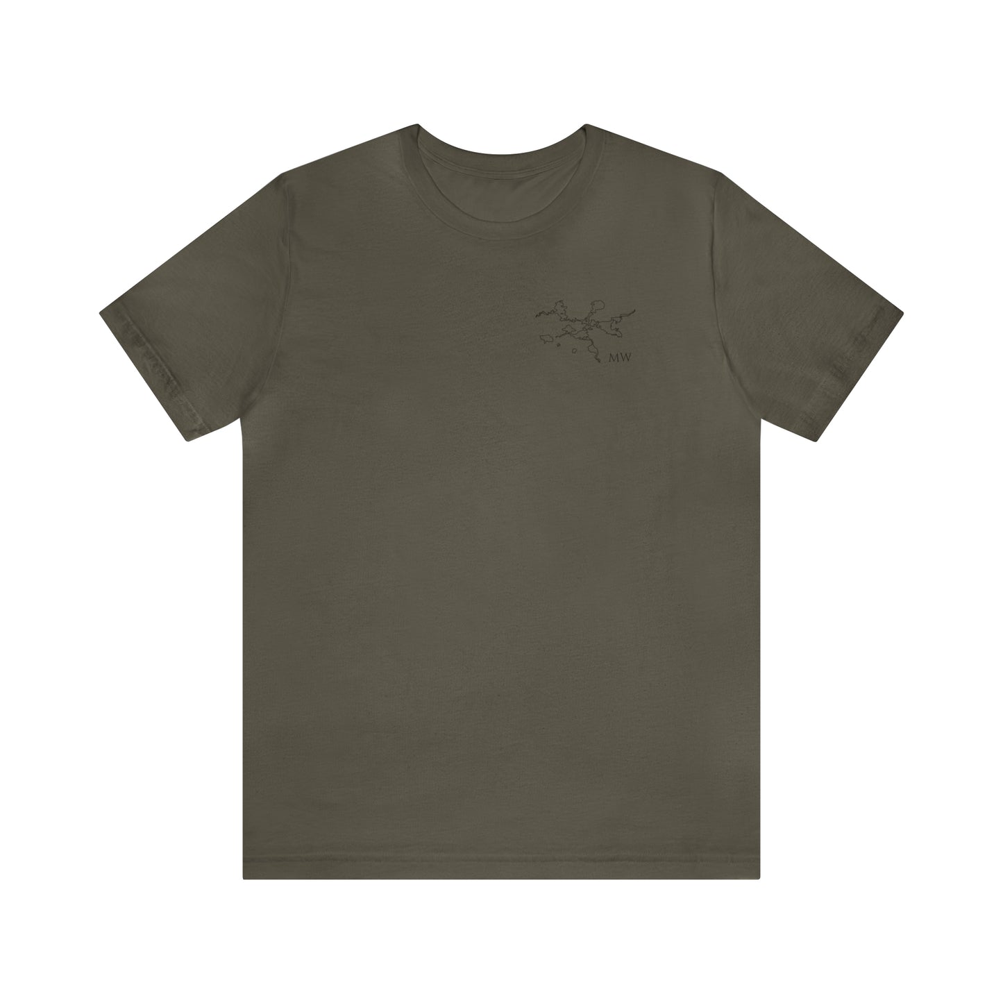Sailing and Coordinates - Manitowish Waters Unisex Lightweight Short Sleeve Tee