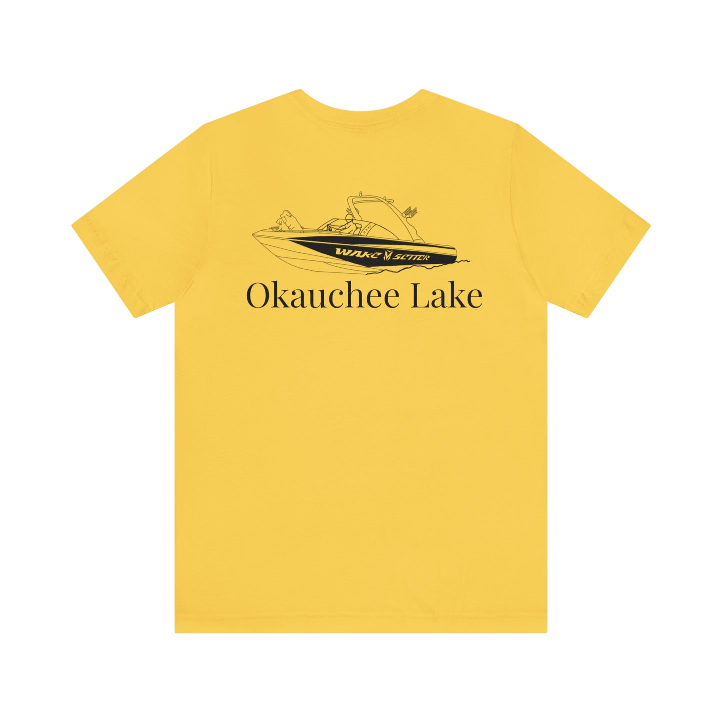 Standup Jetski Front, 2008 Malibu Wakesetter - Okauchee Lake Unisex Lightweight Short Sleeve Tee