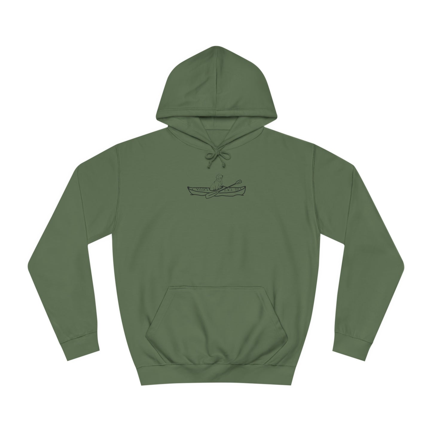 Kayak Dog - Golden Retriever Plain - Unisex Medium Weight Hoodie