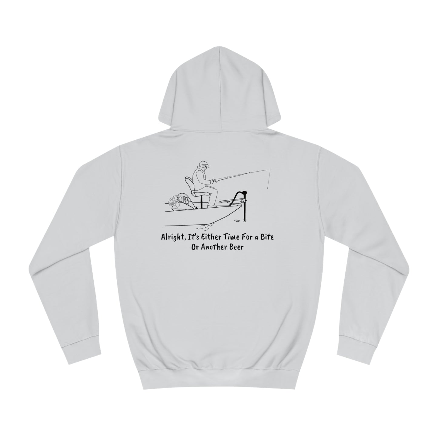 Manitowish Waters Trolling Motor Fishing, Bite Or Beer - Unisex Hoodie Medium Weight