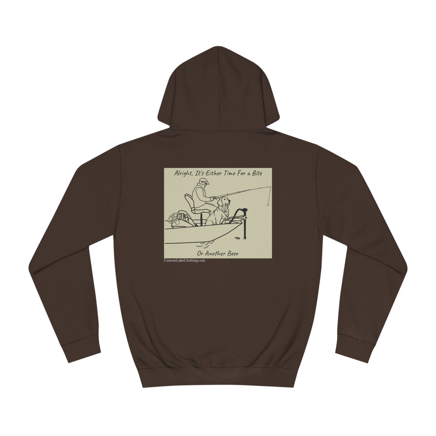 Kayak Dog - Golden Retriever Bite or Beer - Unisex Hoodie Medium Weight