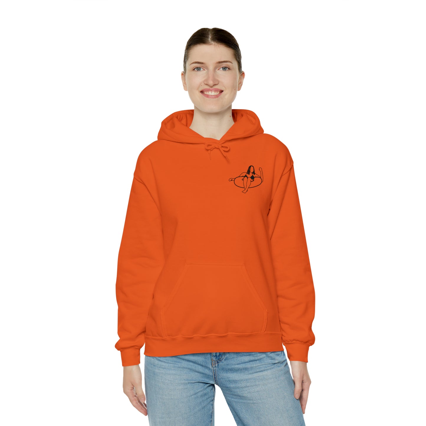 Eagle River Inner Tube Girl - Unisex Heavy Blend Hooded Sweatshirt