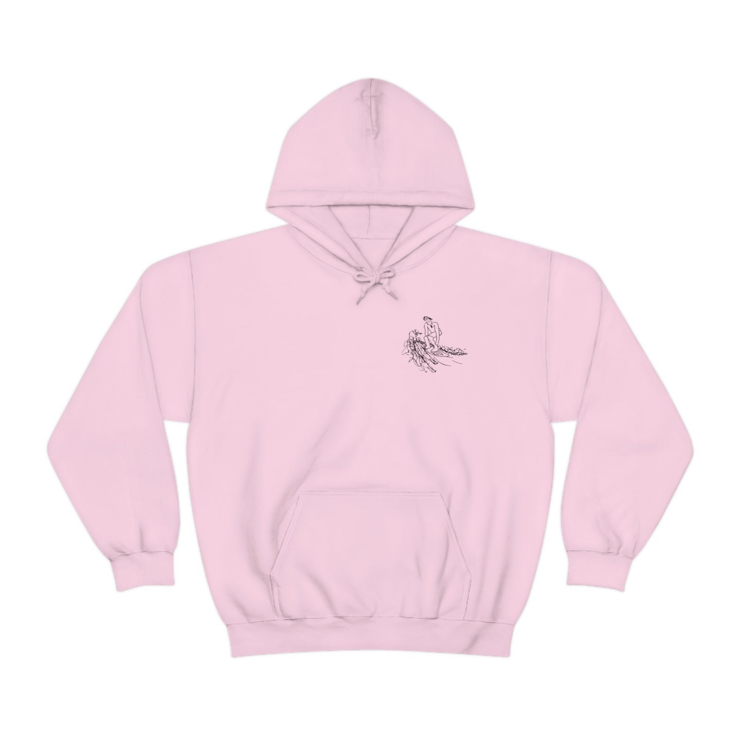 Surf Sketch Patch, Malibu Wakesetter - Lac LaBelle Unisex Heavyweight Hooded Sweatshirt