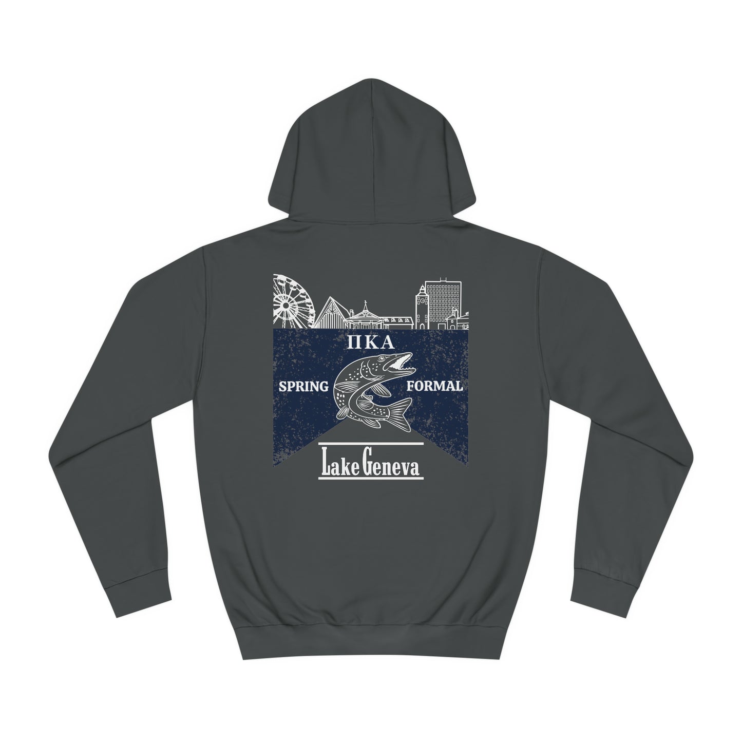 Pike Final Mockup Navy Unisex Hoodie Medium Weight (brown and navy yellow)