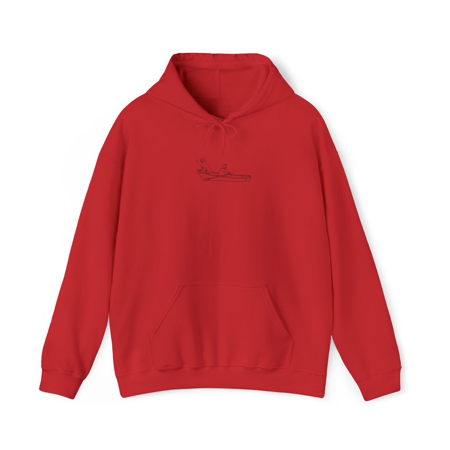Unisex Heavy Blend Hooded Sweatshirt - row boat dog