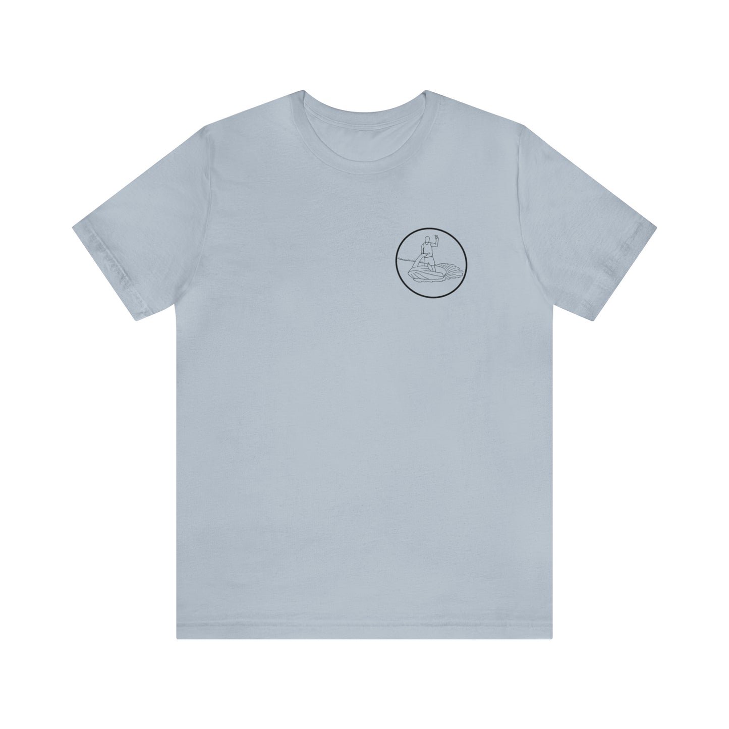 Standup Jetski Front, 2008 Malibu Wakesetter - Okauchee Lake Unisex Lightweight Short Sleeve Tee