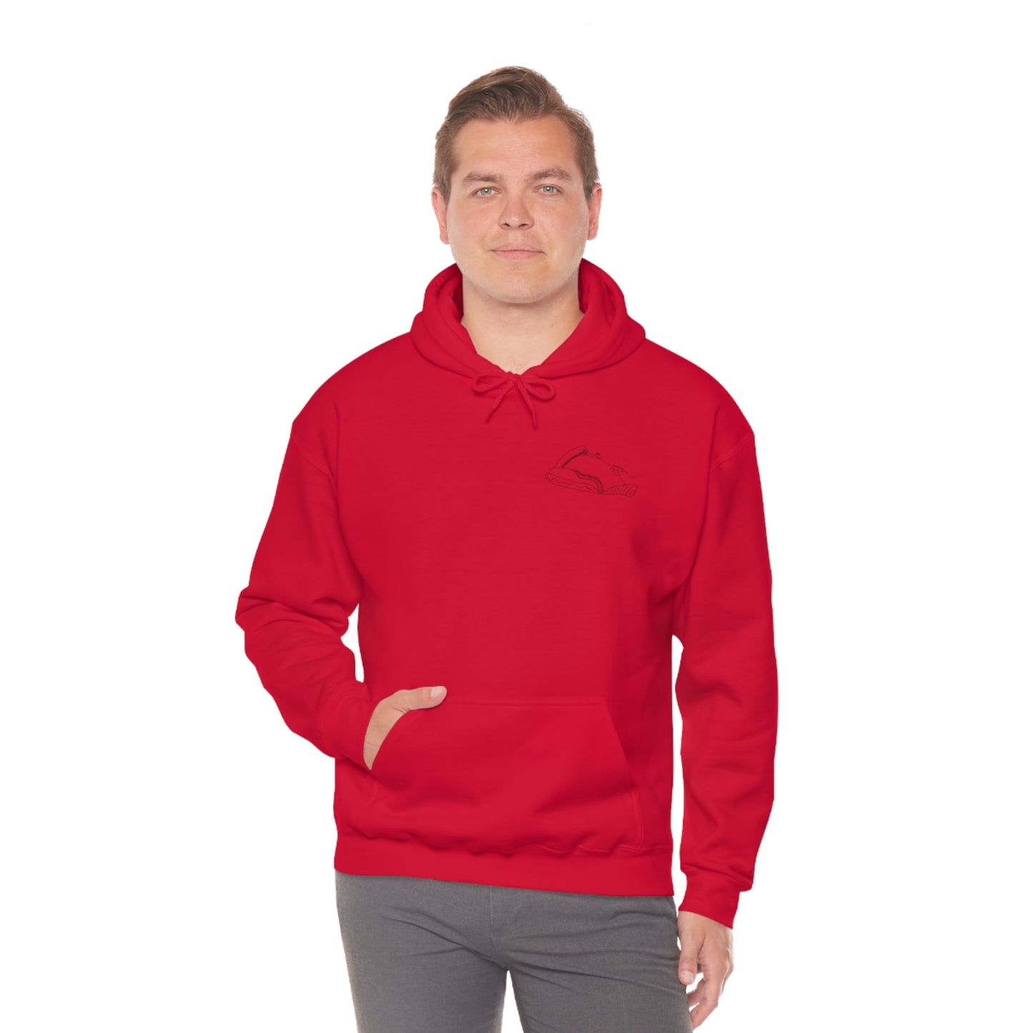 Okauchee Lake, Falling Off Standup Jetski - Unisex Heavy Blend Hooded Sweatshirt