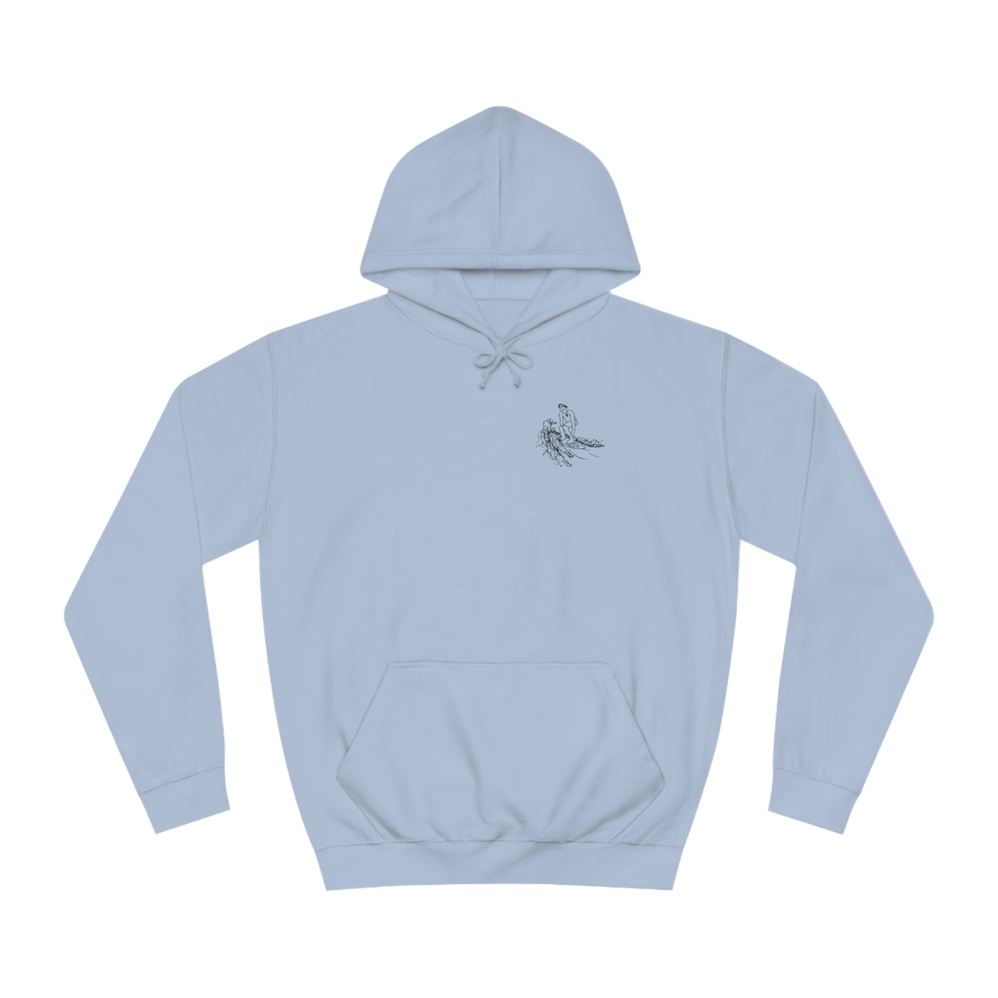Manitowish Waters Surfing Sketch Patch - Unisex Hoodie Medium Weight