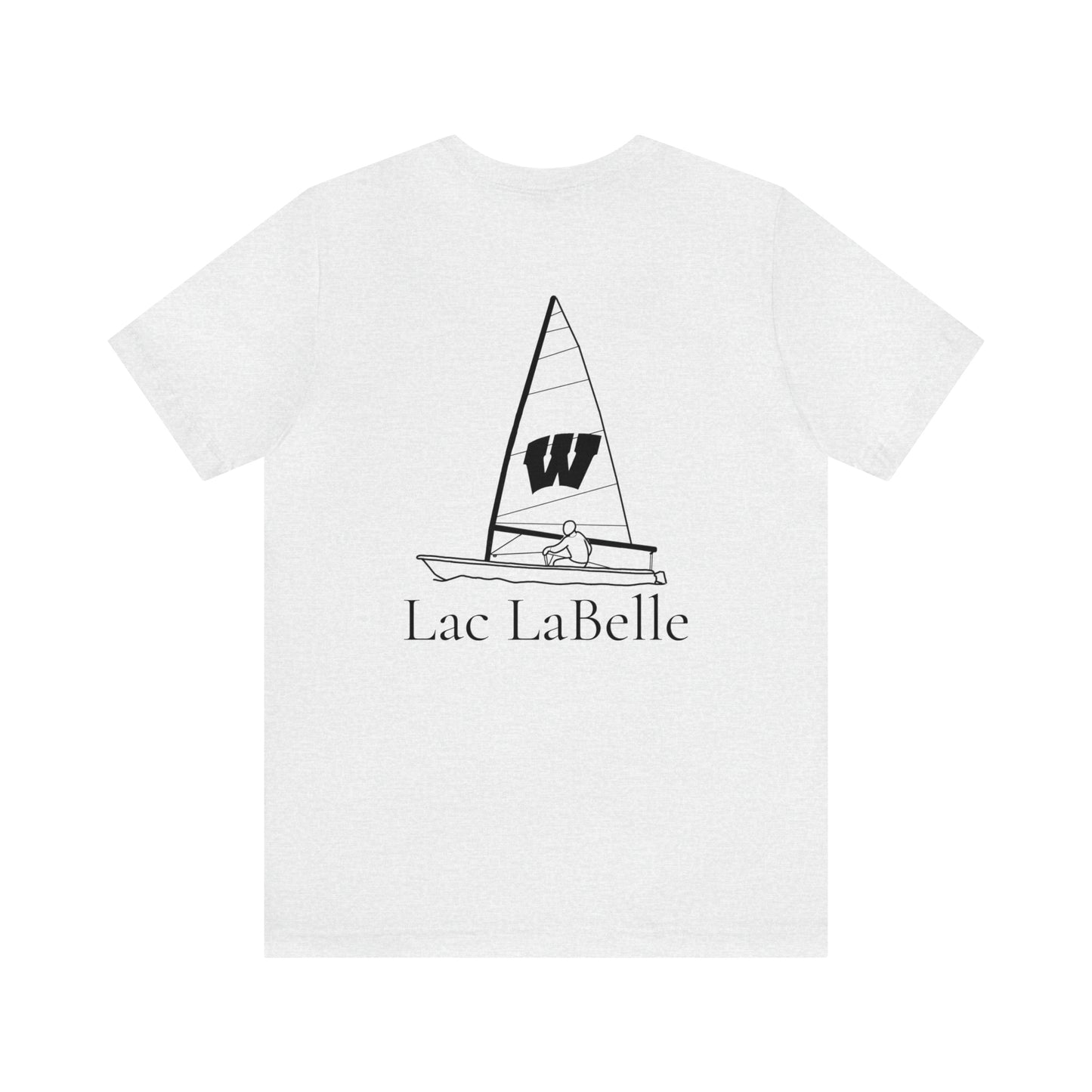 Wisconsin Sailing - Lac LaBelle Unisex Lightweight Short Sleeve Tee