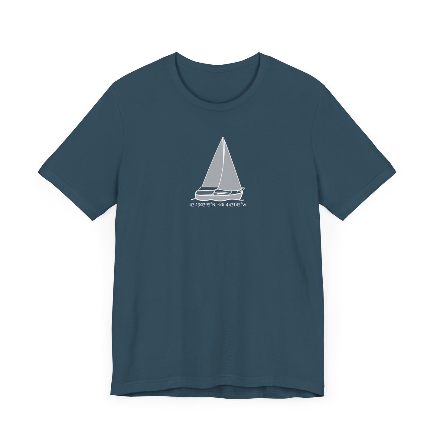 Unisex Lightweight Short Sleeve Tee (Comfort Sailboat Design)