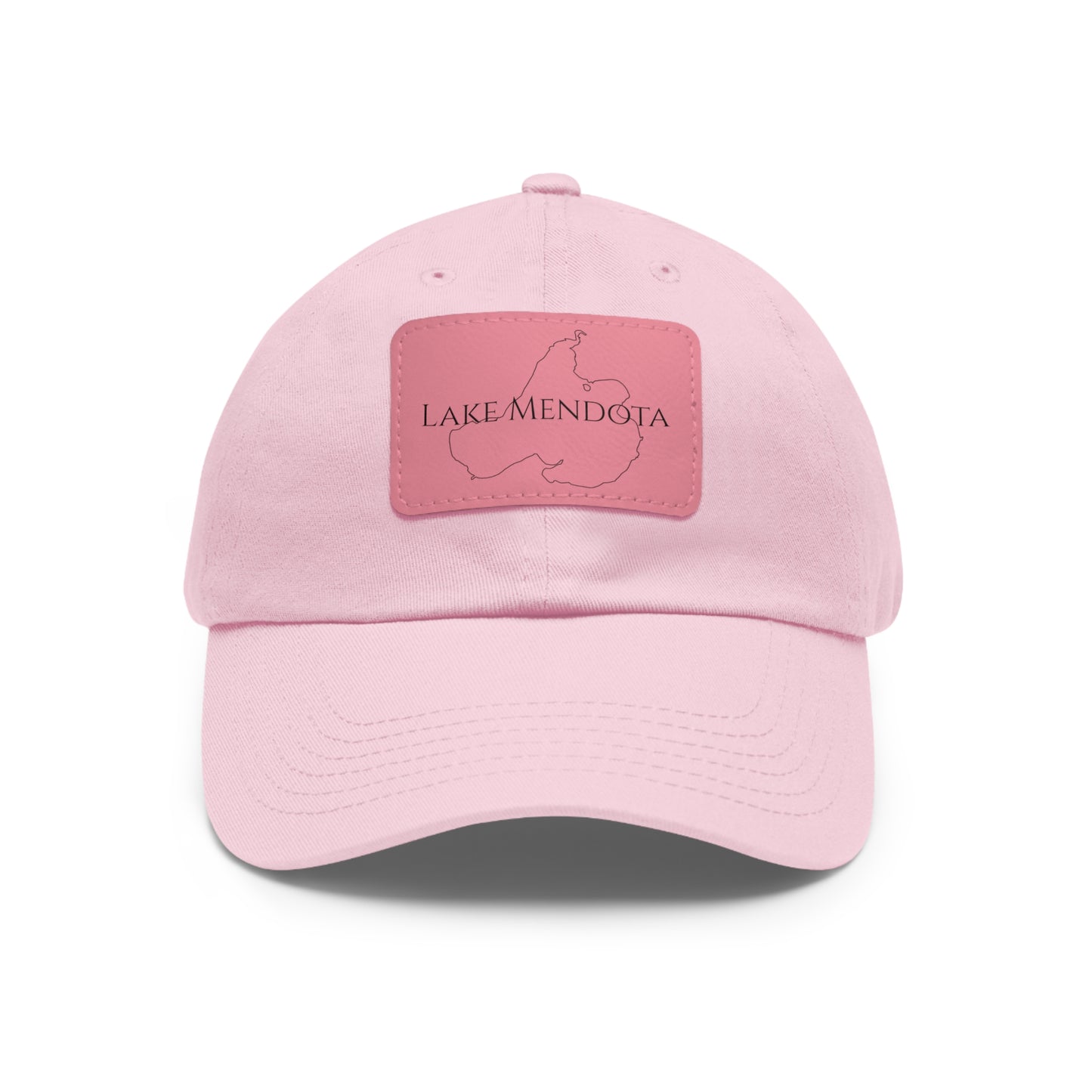 Lake Mendota Embroidered Hat with Leather Patch