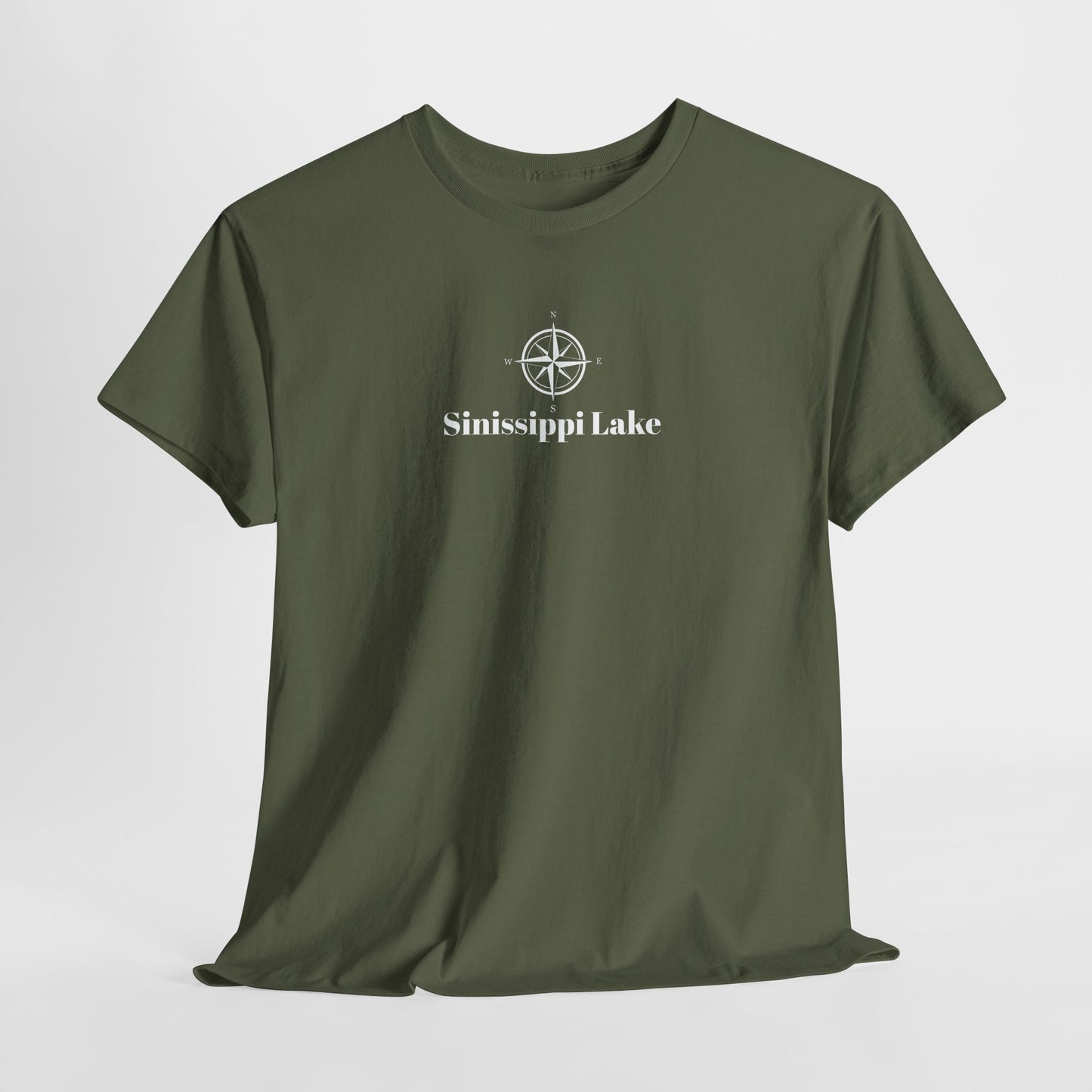Sinissippi Lake Compass Rose Unisex Heavy Cotton Tee