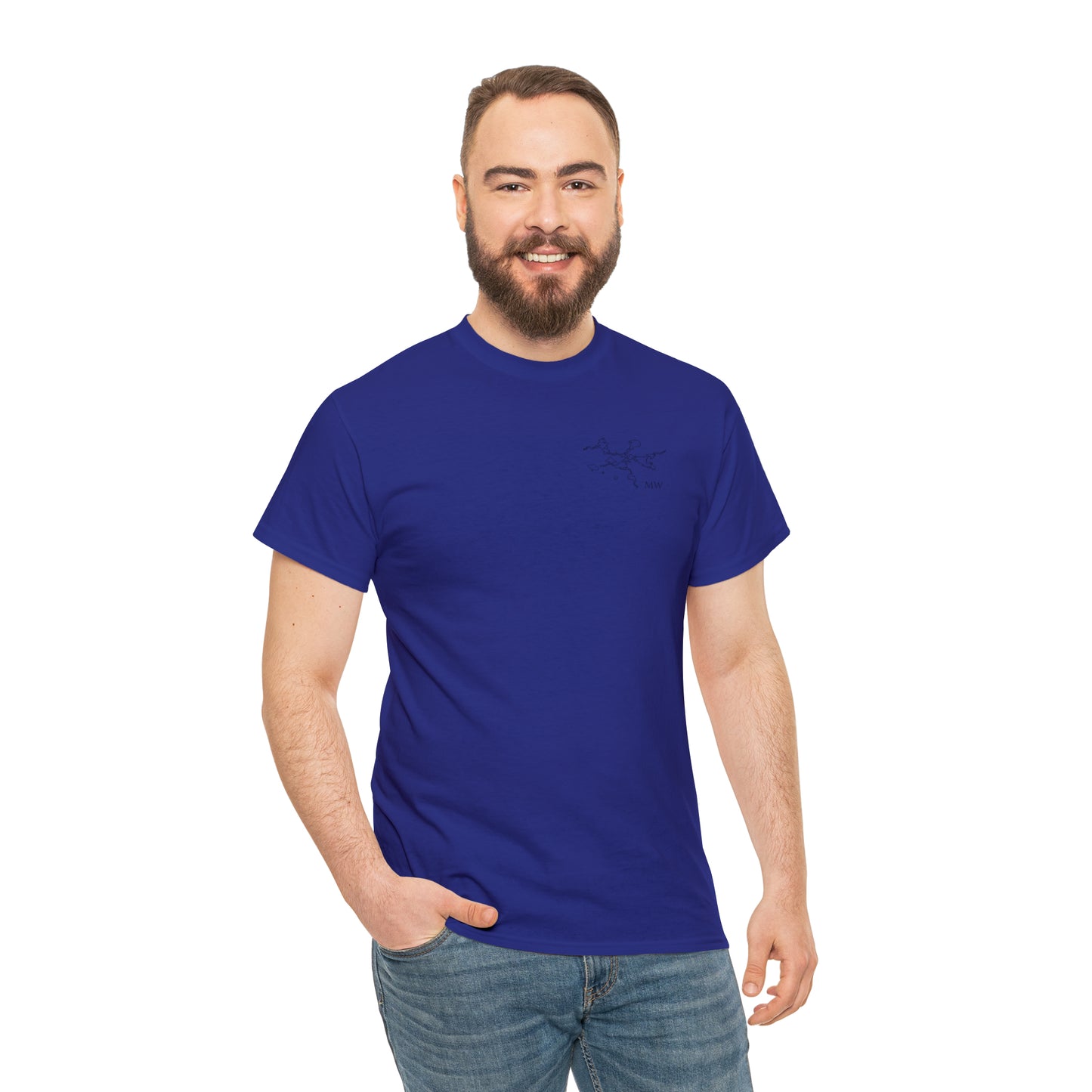 Manitowish Waters Fishing Off Dock - Unisex Heavyweight Short Sleeve Tee