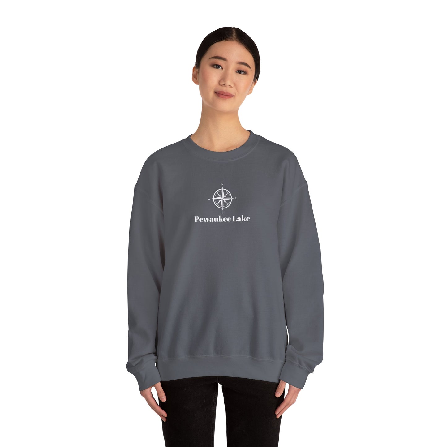 Pewaukee Lake Compass Rose Unisex Heavy Blend™ Crewneck Sweatshirt
