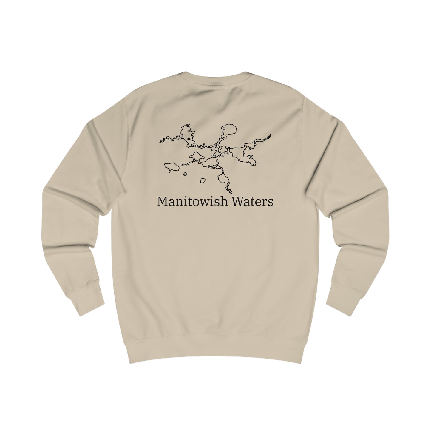 Manitowish Waters Row Boat Dog Fishing - Men's Crewneck