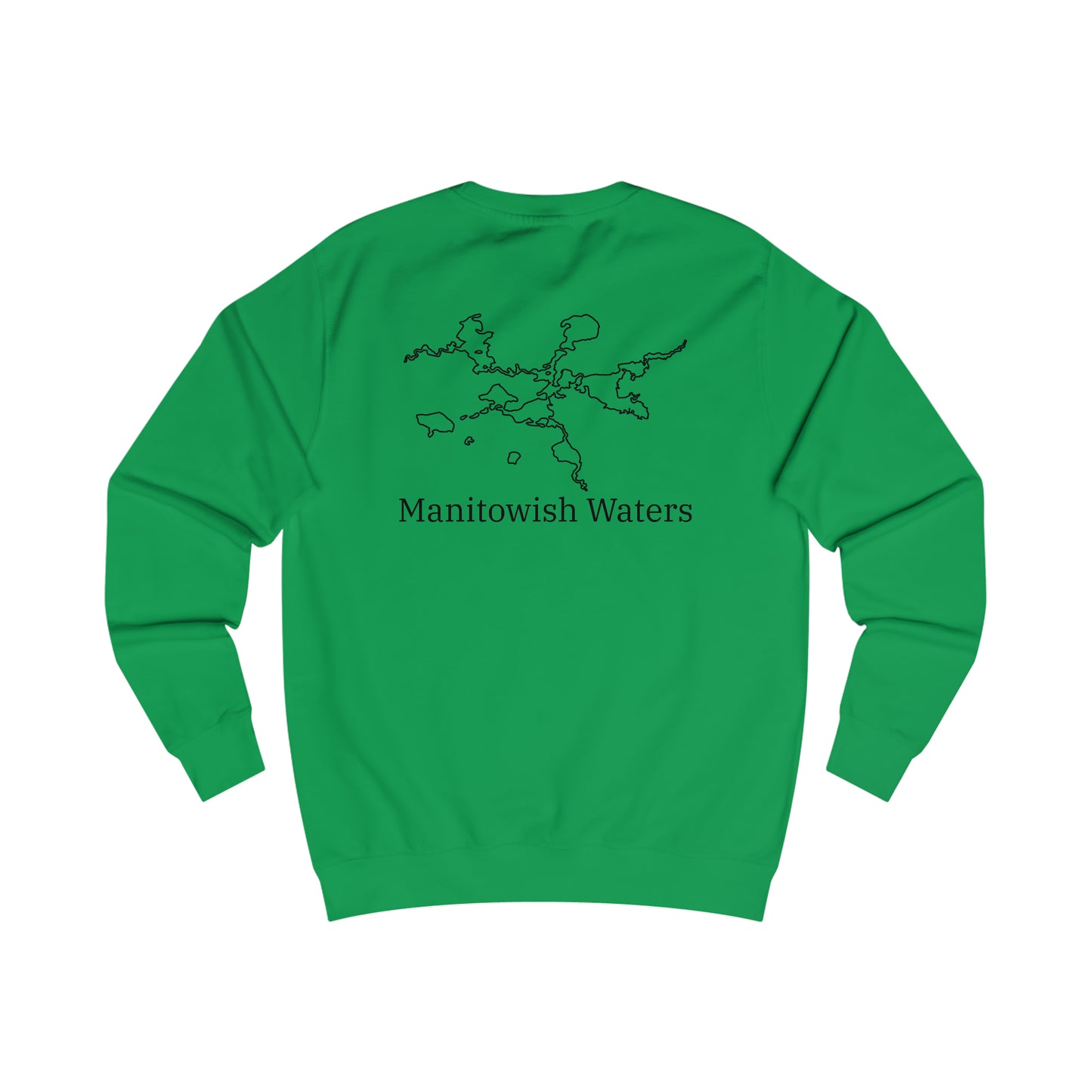 Manitowish Waters Row Boat Dog Fishing - Men's Crewneck