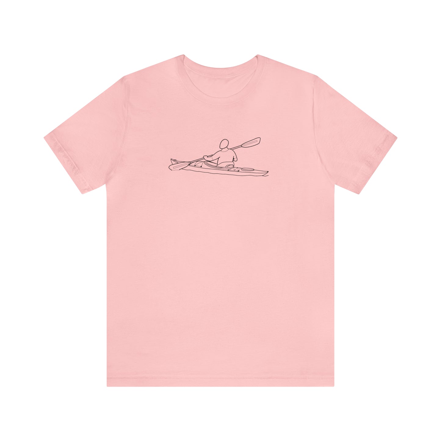 Lac LaBelle, Kayak Front - Unisex Lightweight Short Sleeve Tee