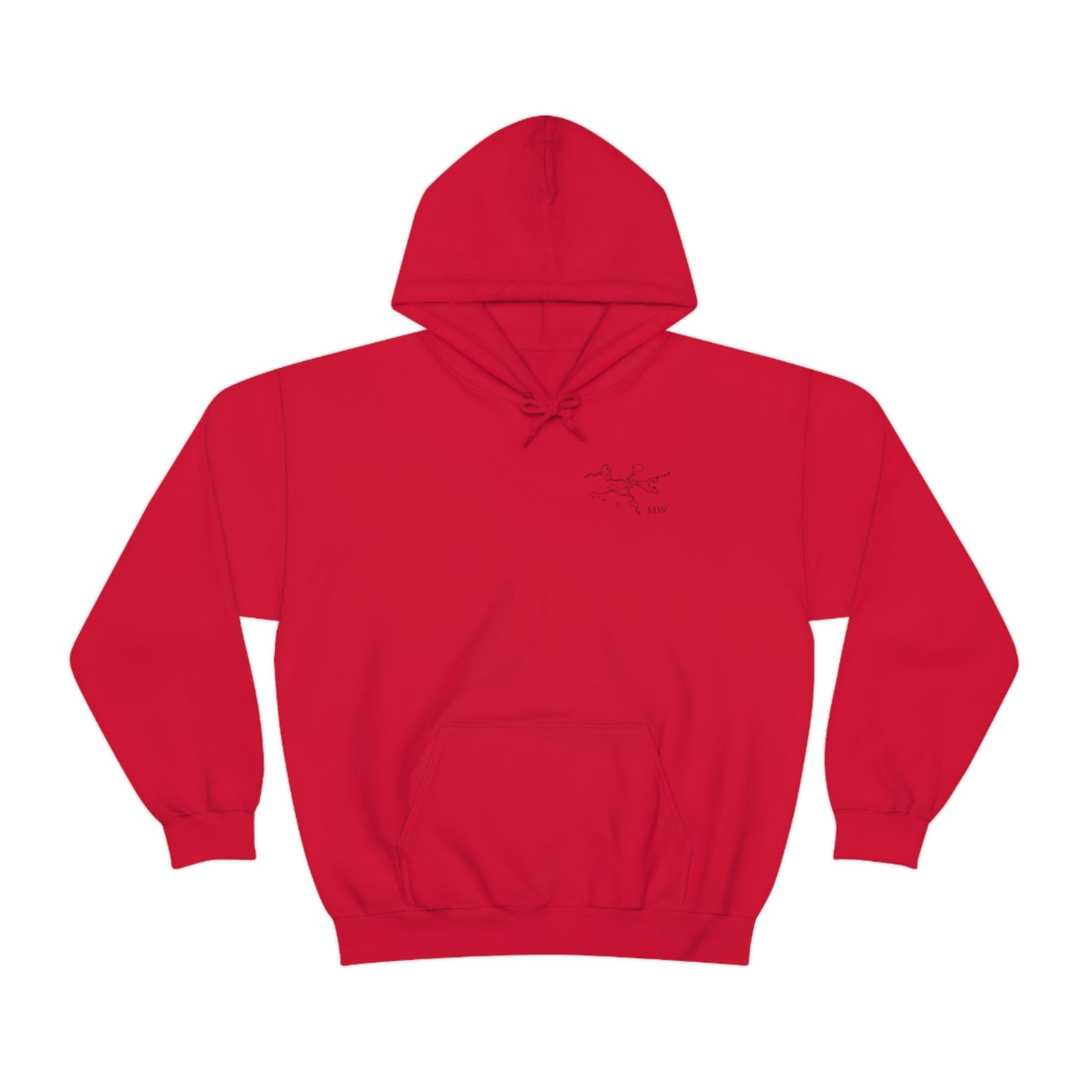 Manitowish Waters Surfing Sketch - Unisex Heavy Blend Hooded Sweatshirt