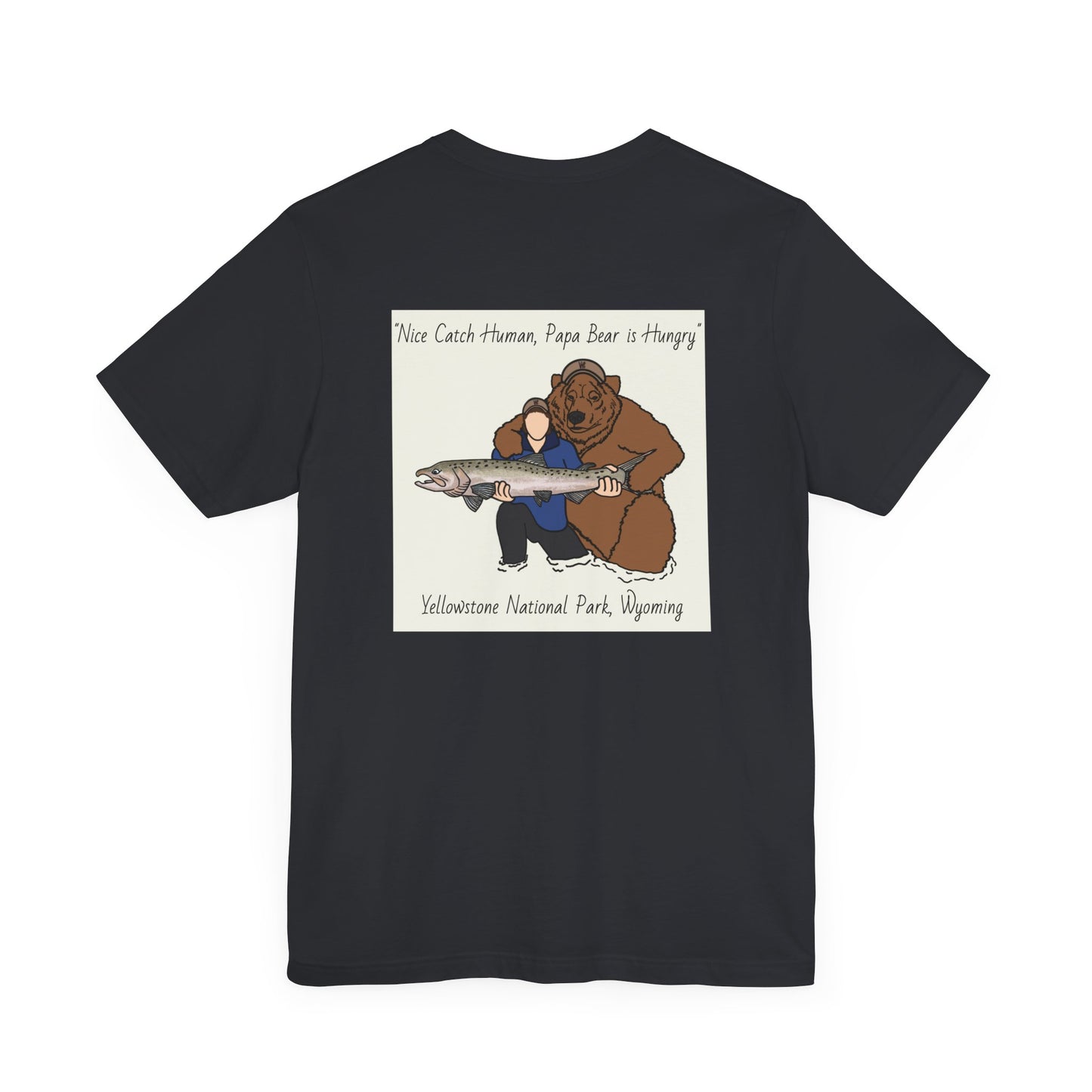 Papa Bear Yellowstone National Park Unisex Lightweight Short Sleeve Tee