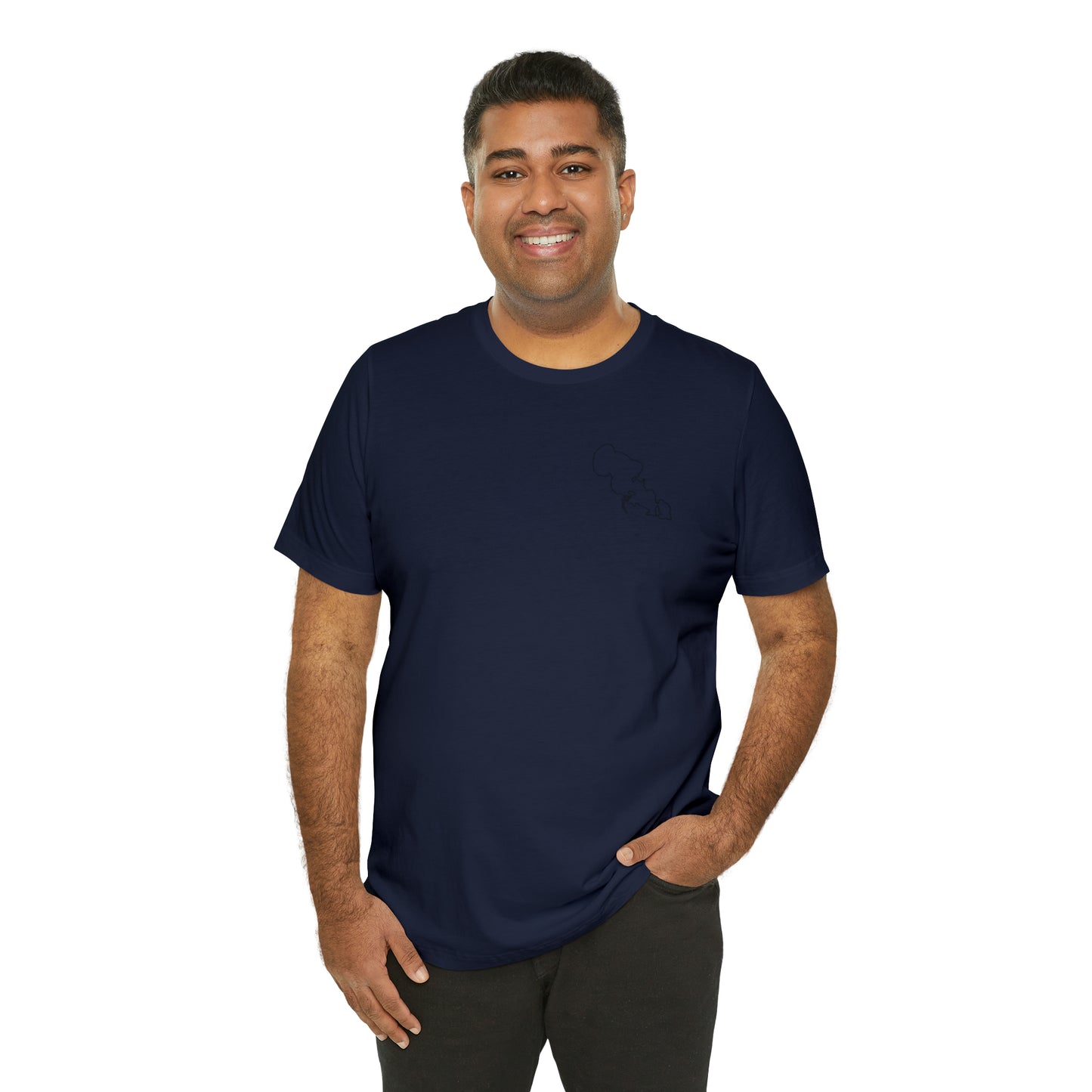 Row Boat Dog Fishing Color - Lac LaBelle Unisex Lightweight Short Sleeve Tee