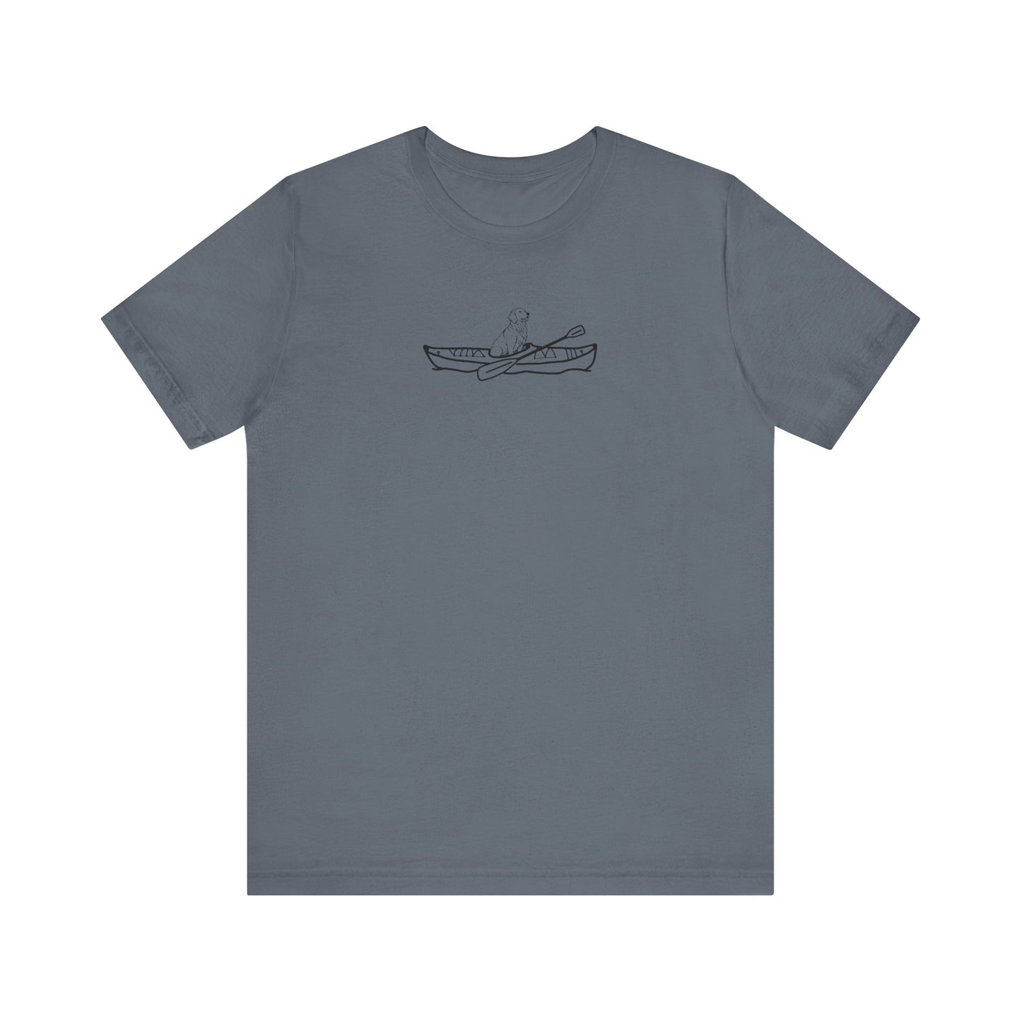 Kayak Dog Golden Retriever Unisex Lightweight Short Sleeve Tee (BC)