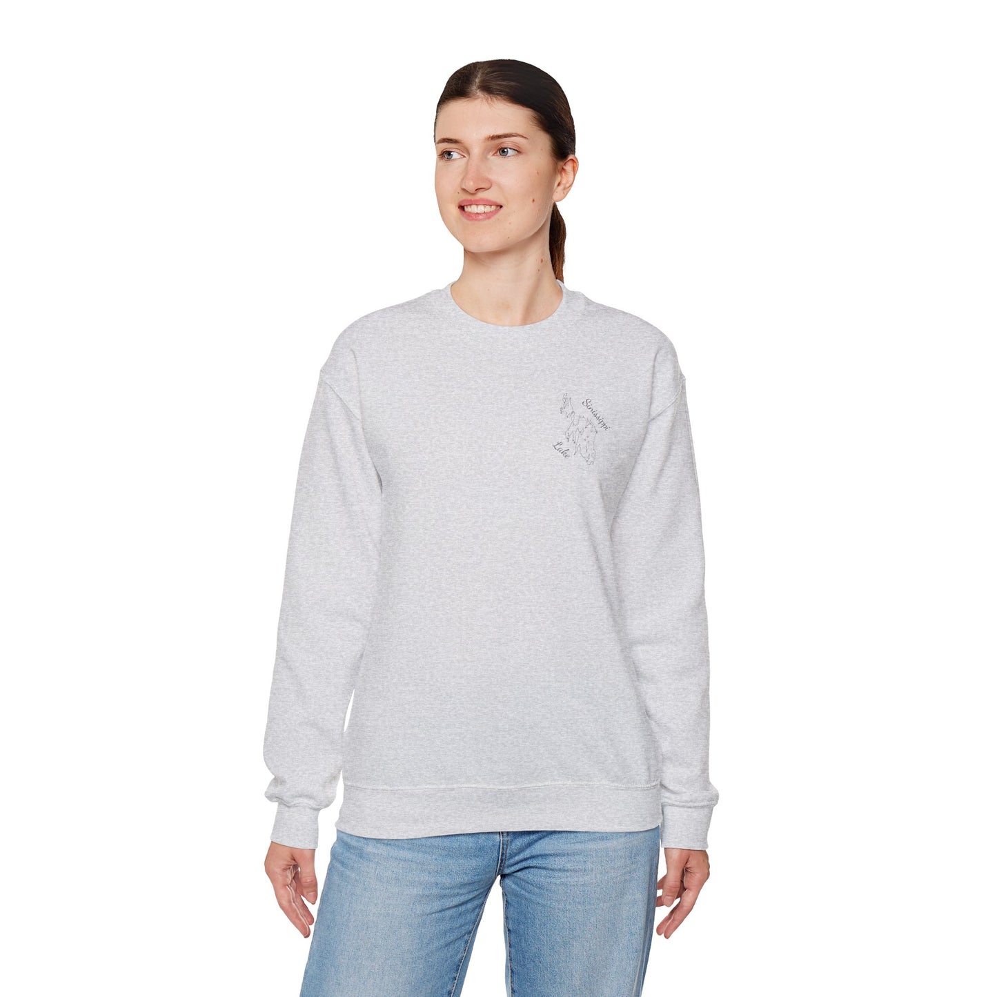 Paddle Board Girl - Sinissippi Lake Unisex Heavy Blend™ Crewneck Sweatshirt