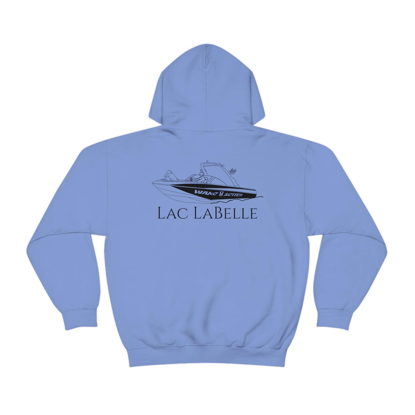 Surf Sketch Patch, Malibu Wakesetter - Lac LaBelle Unisex Heavyweight Hooded Sweatshirt