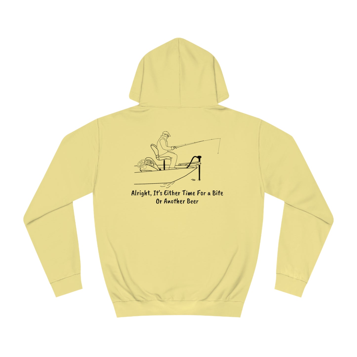 Manitowish Waters Trolling Motor Fishing, Bite Or Beer - Unisex Hoodie Medium Weight
