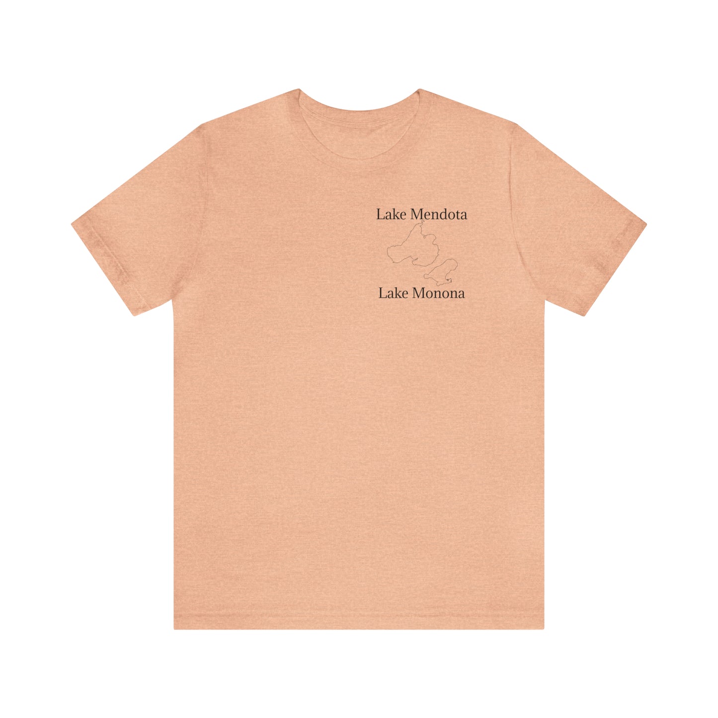 Mendota/Monona , sailboat Badger Logo - Bella & Canvas Short Sleeve