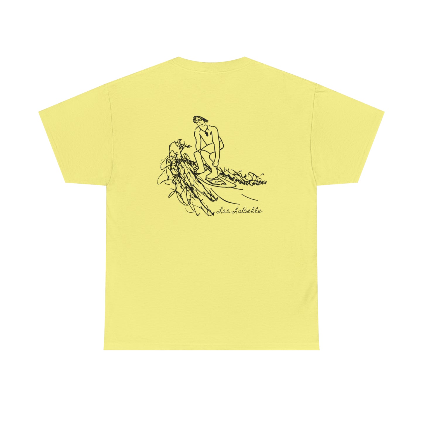 Surf Sketch -Lac LaBelle Unisex Heavyweight Short Sleeve Tee