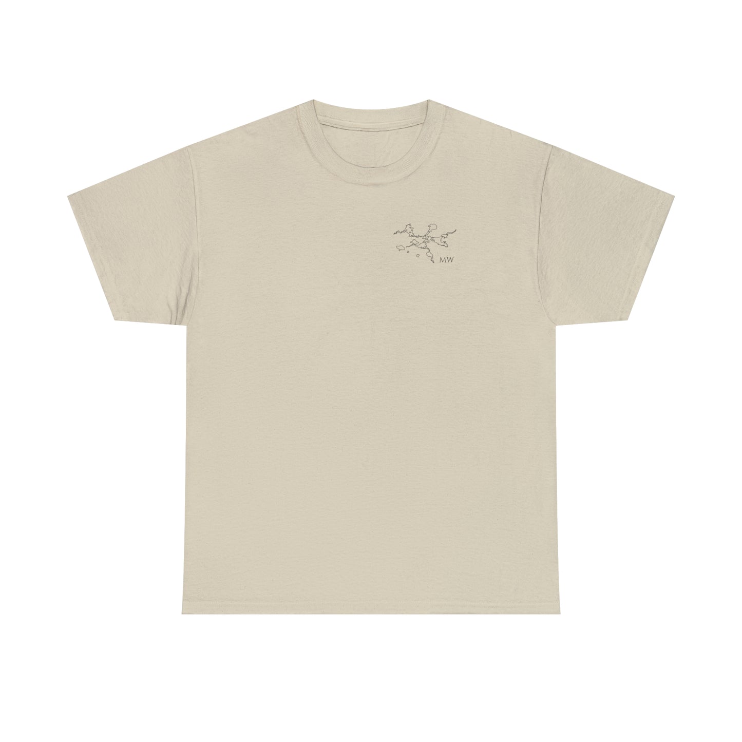 Manitowish Waters Plain Back - Unisex Heavyweight Short Sleeve Tee