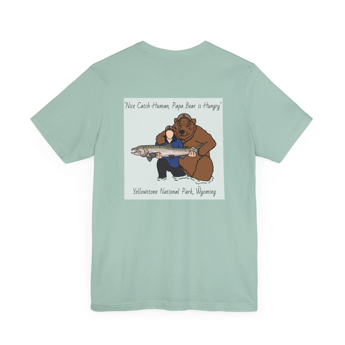 Papa Bear Yellowstone National Park Unisex Lightweight Short Sleeve Tee