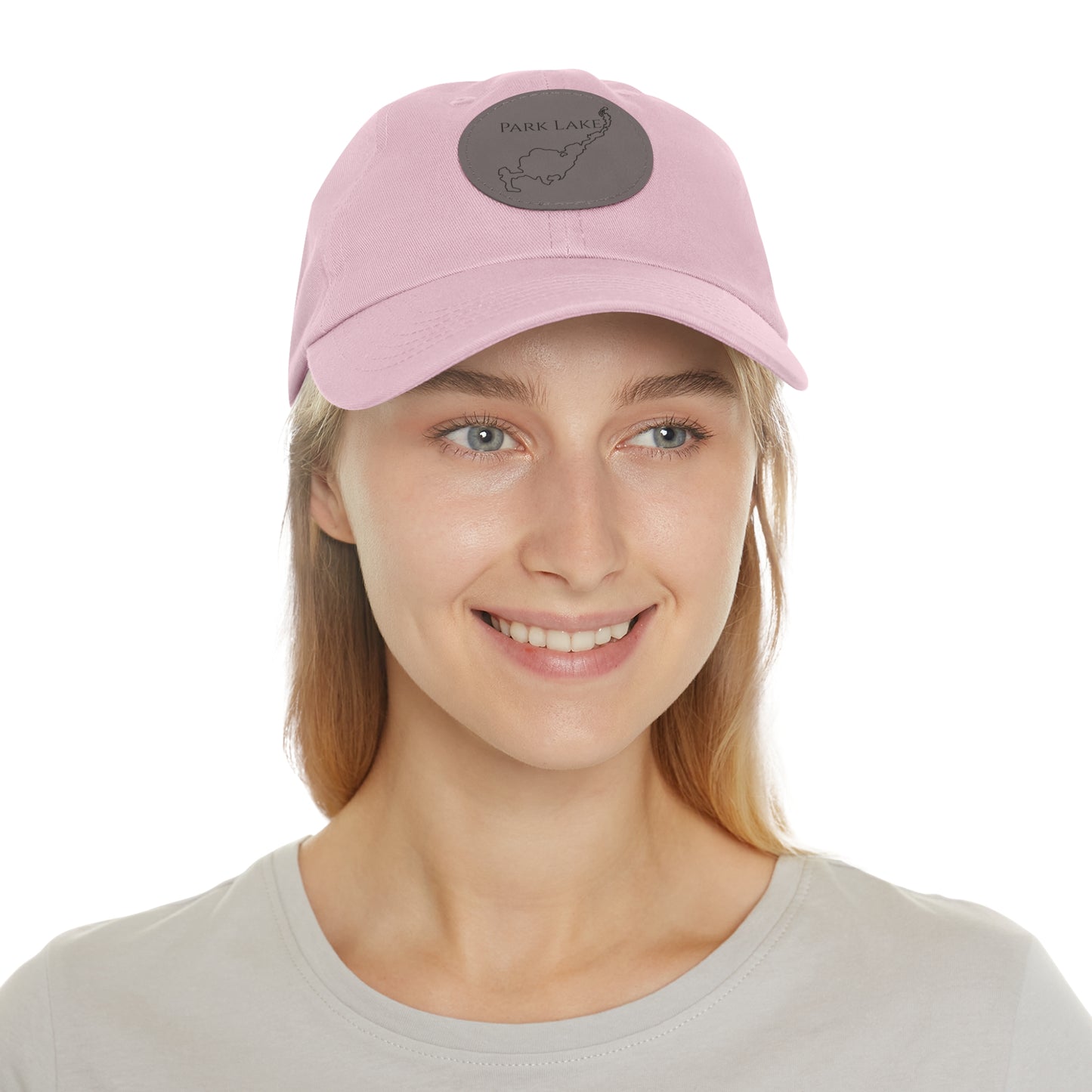 Park Lake Embroidered Hat with Leather Patch