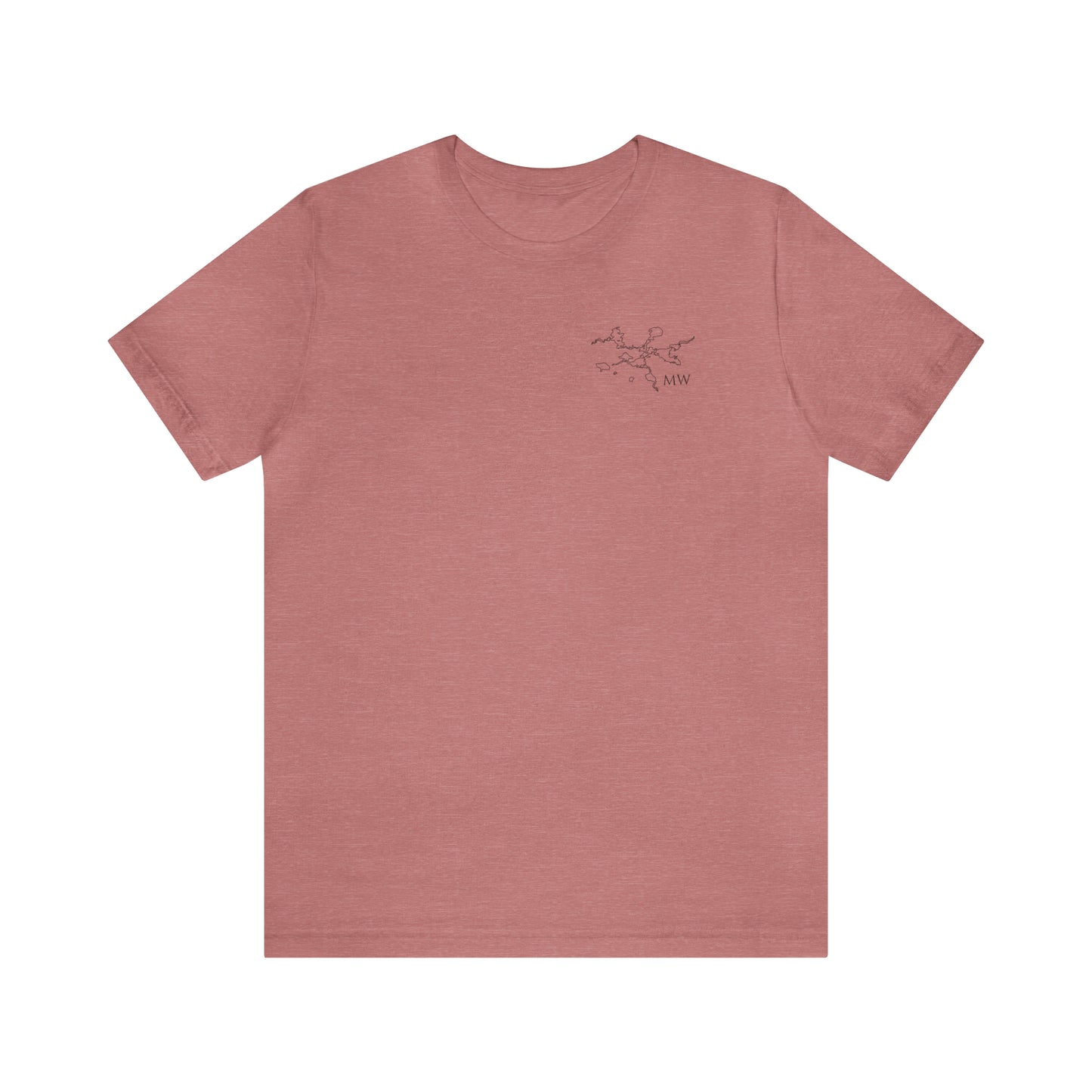Paddle Board Female Back - Manitowish Waters Unisex Lightweight Short Sleeve Tee