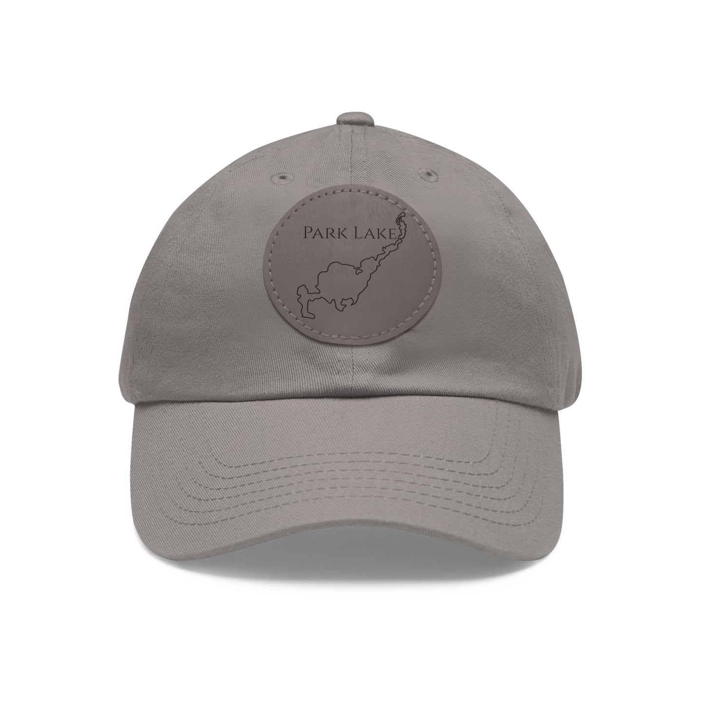 Park Lake Embroidered Hat with Leather Patch