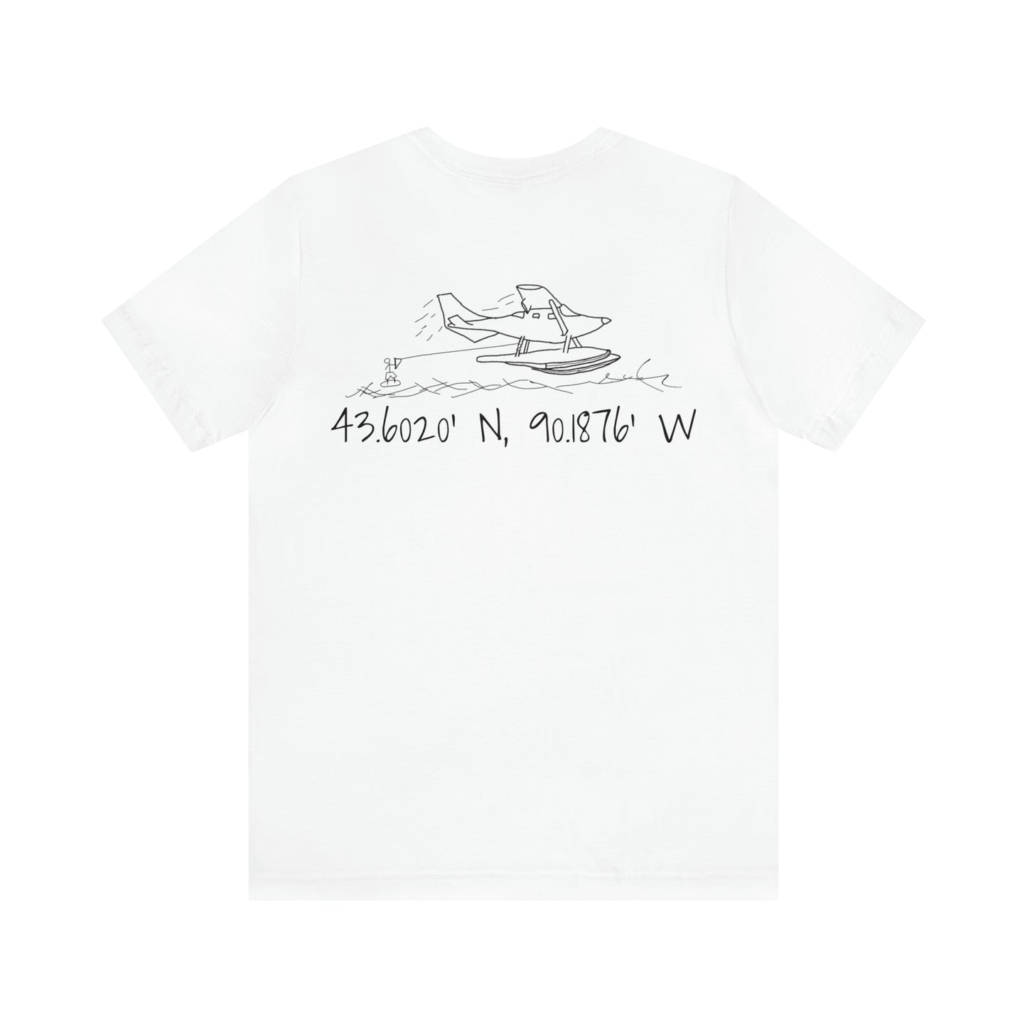 Dutch Hollow Lake, Wakeboard Float Plane - Unisex Lightweight Short Sleeve Tee