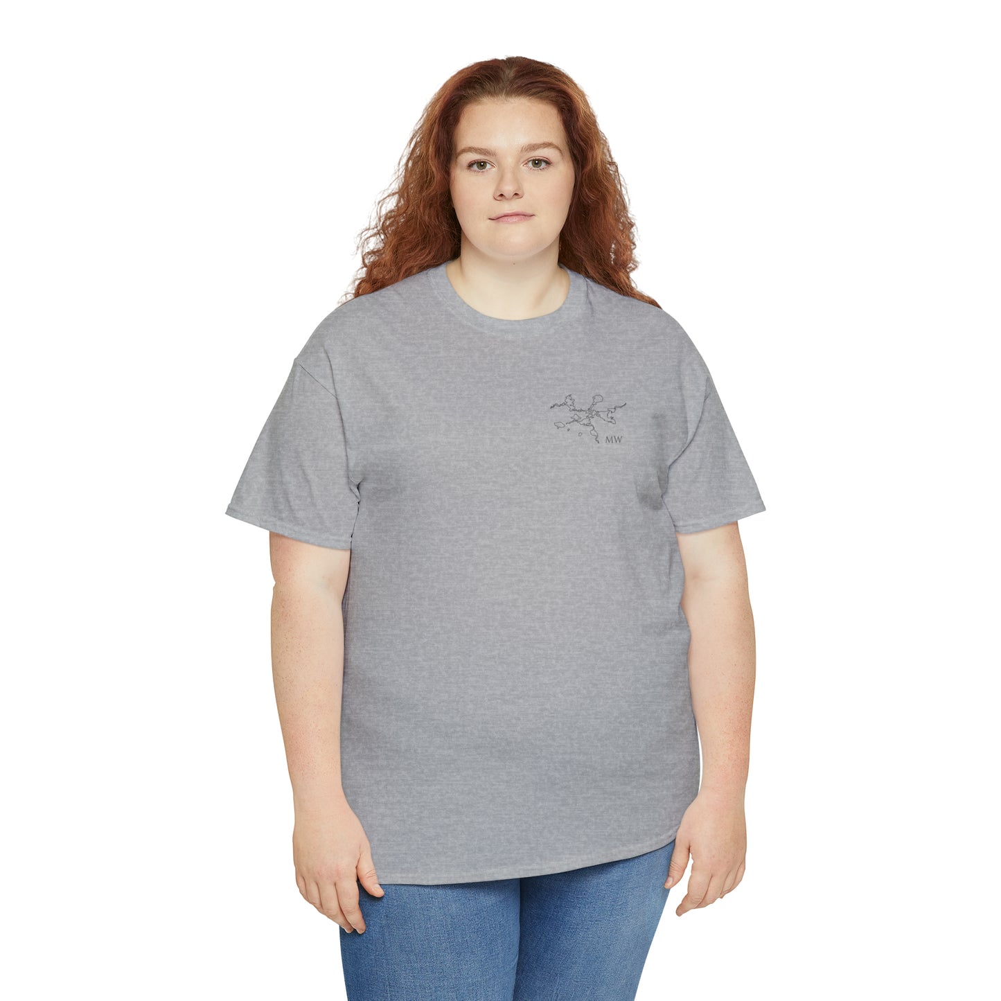 Manitowish Waters Fishing Off Dock - Unisex Heavyweight Short Sleeve Tee