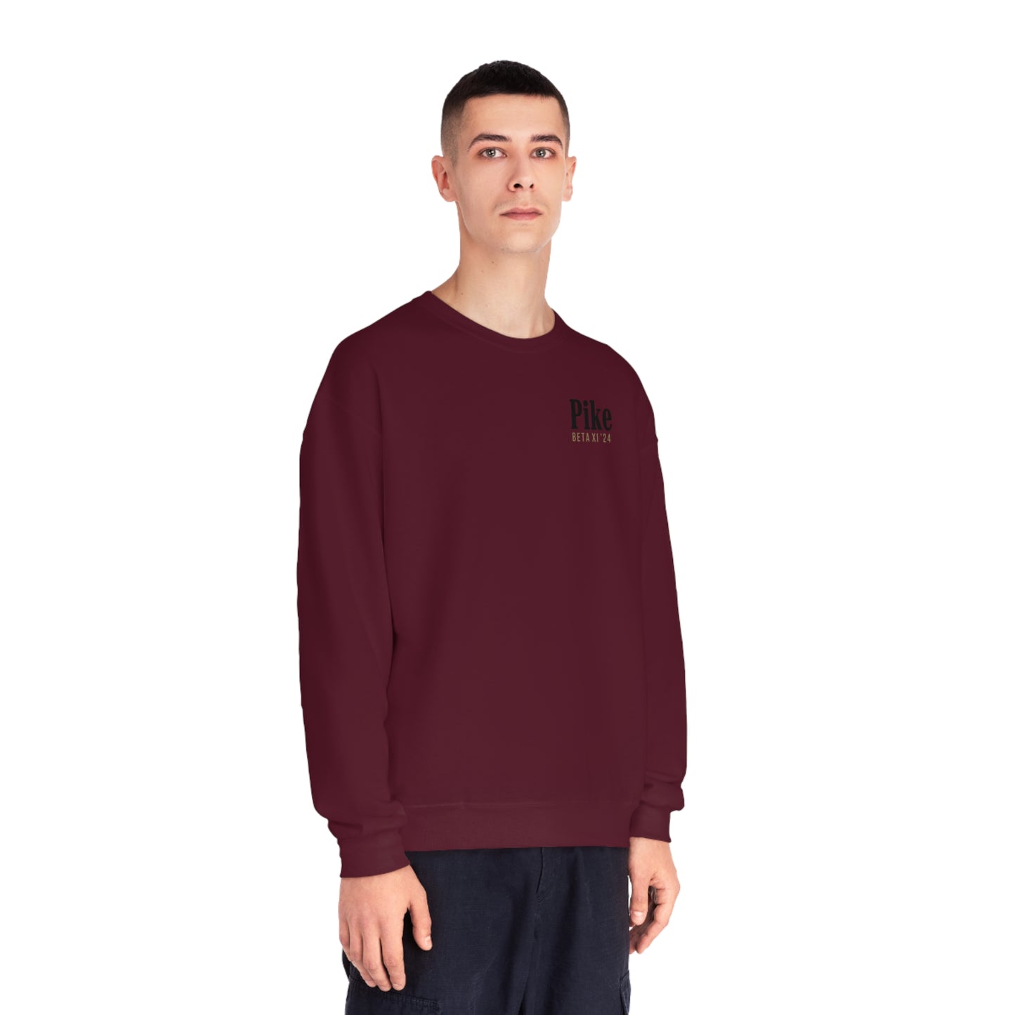 Pike Mockup 1 Crewneck Sweatshirt budwiser red