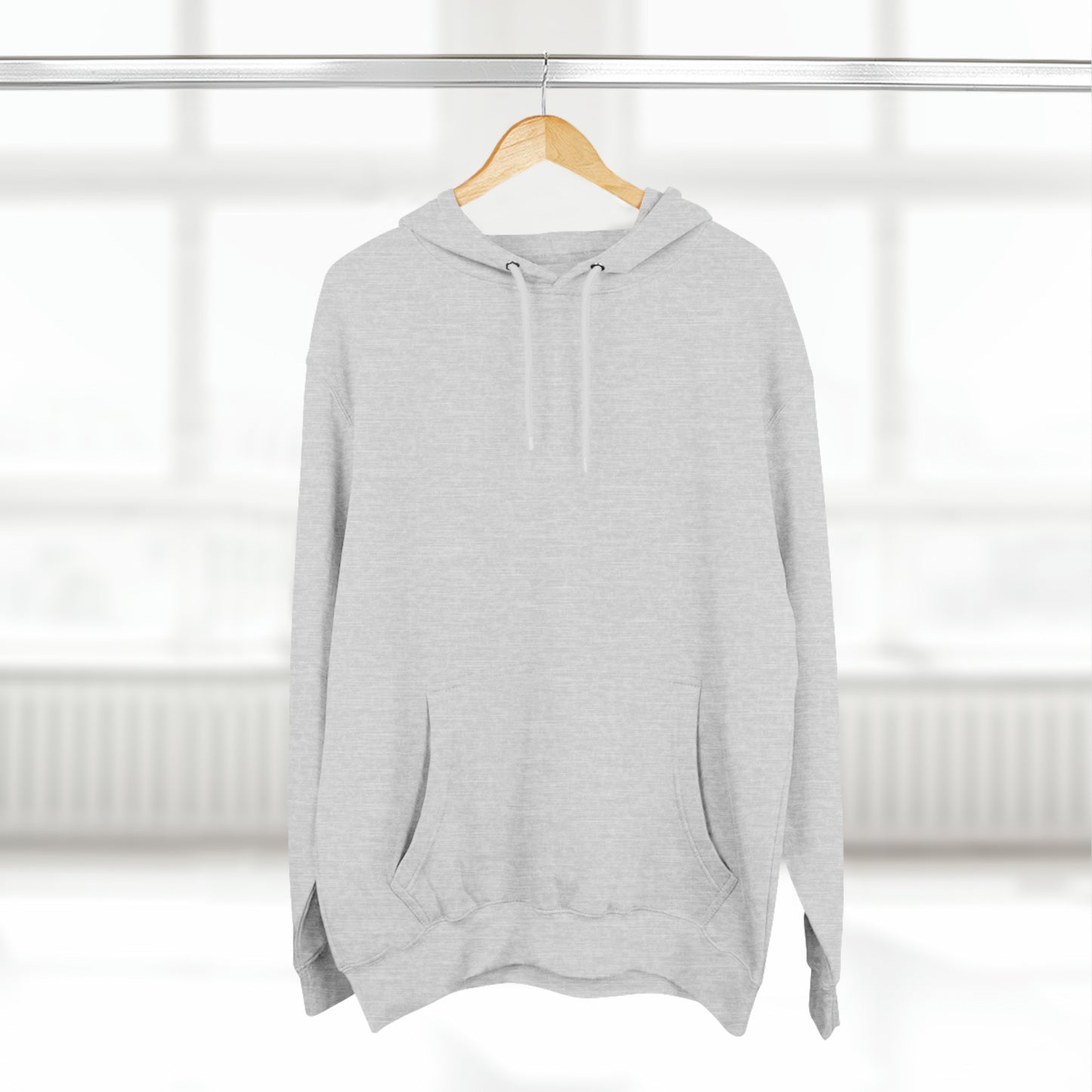 Pike mockup EVEN BOLDER lane seven Three-Panel Fleece Hoodie (grey, light beige, white, pale pink)