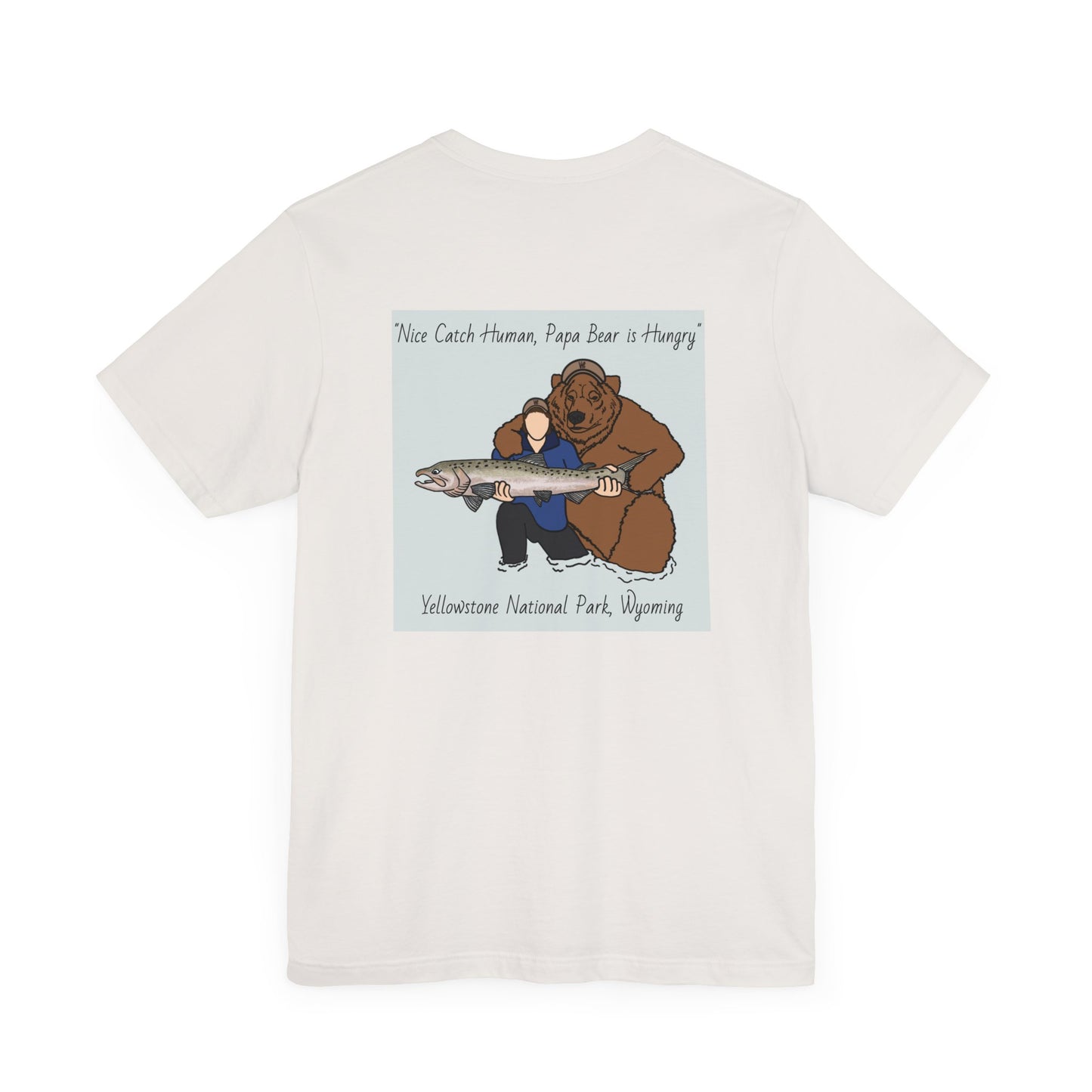 Papa Bear Yellowstone National Park Unisex Lightweight Short Sleeve Tee