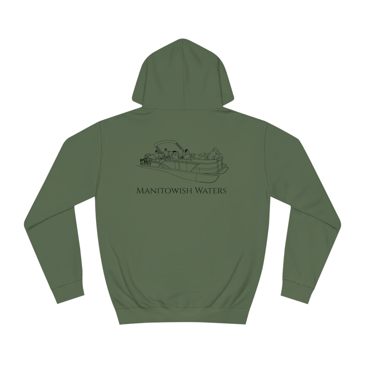 Manitowish Waters Pontoon Boat Family With Dogs - Unisex Hoodie Medium Weight