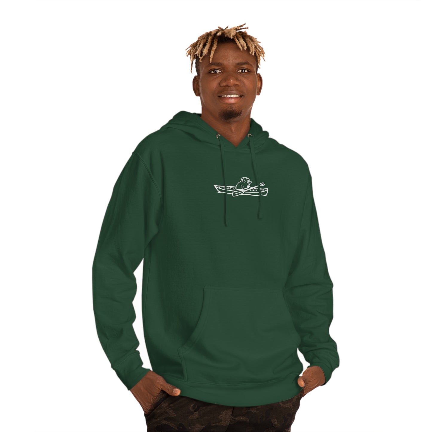 Kayak Dog - English Bulldog Basic - Unisex Hooded Sweatshirt ITC
