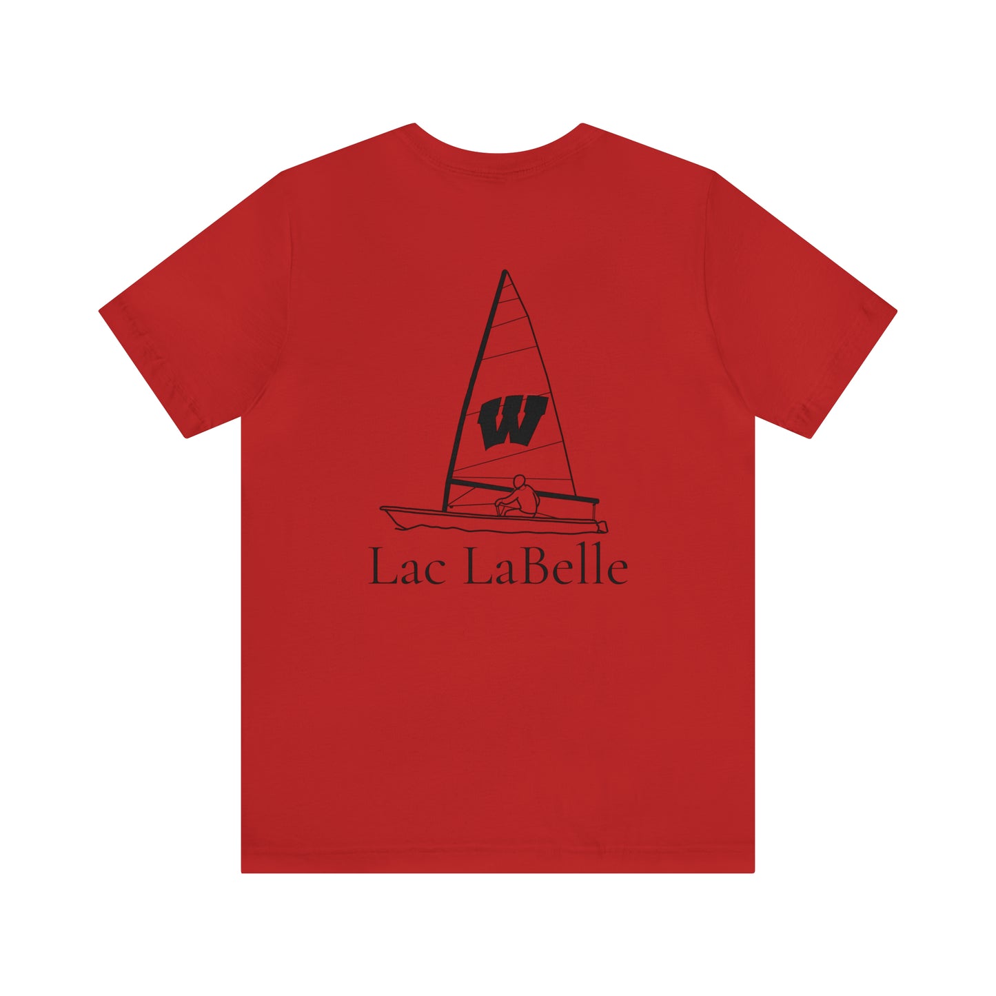 Wisconsin Sailing - Lac LaBelle Unisex Lightweight Short Sleeve Tee