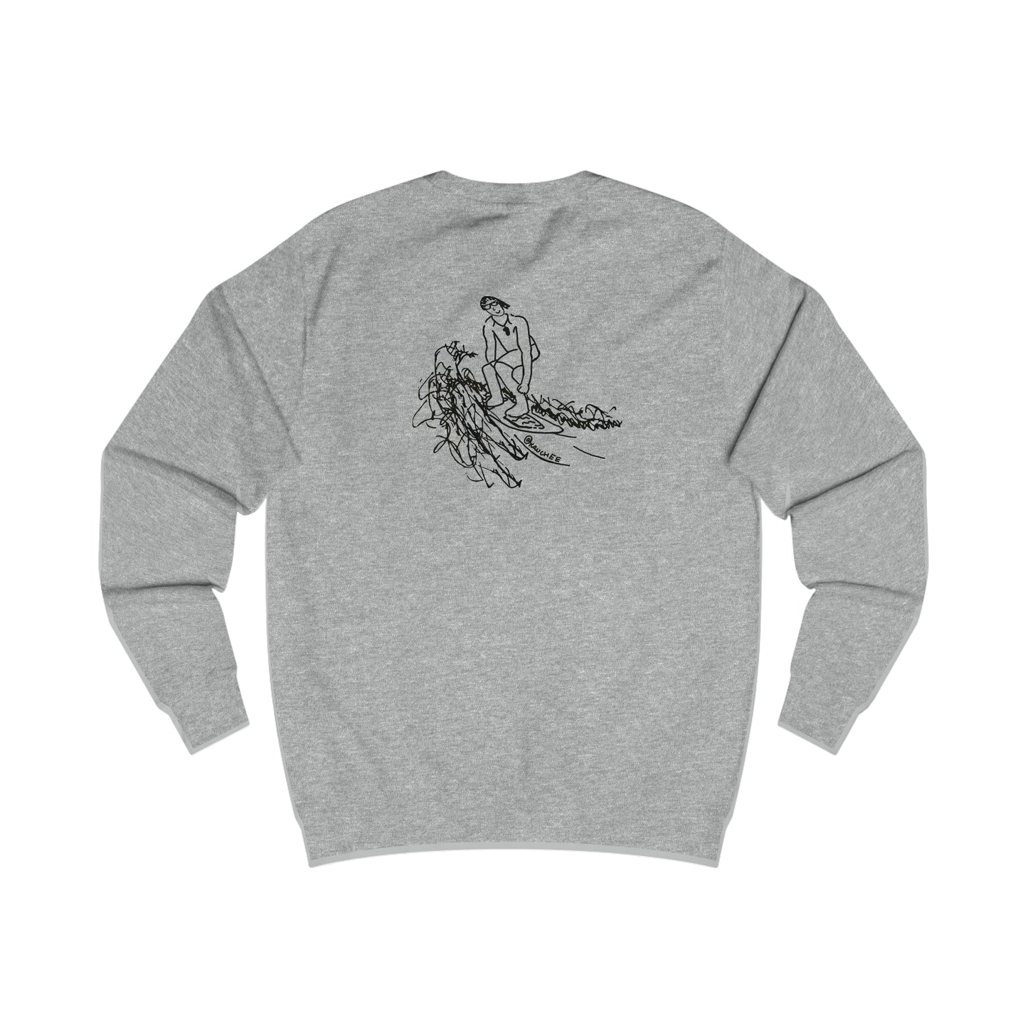 Bottle Patch, Surf Sketch - Men's Crewneck