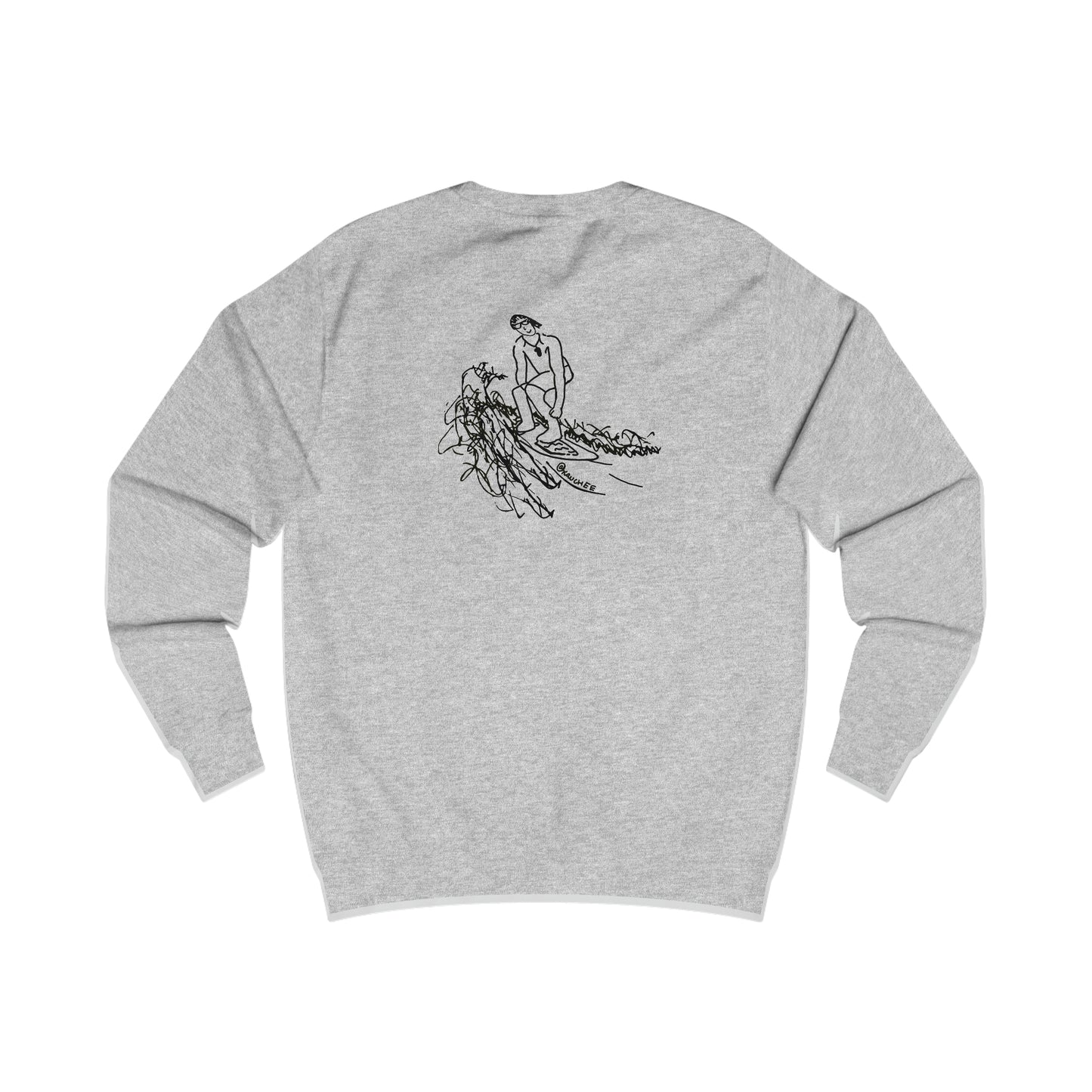 Bottle Patch, Surf Sketch - Men's Crewneck