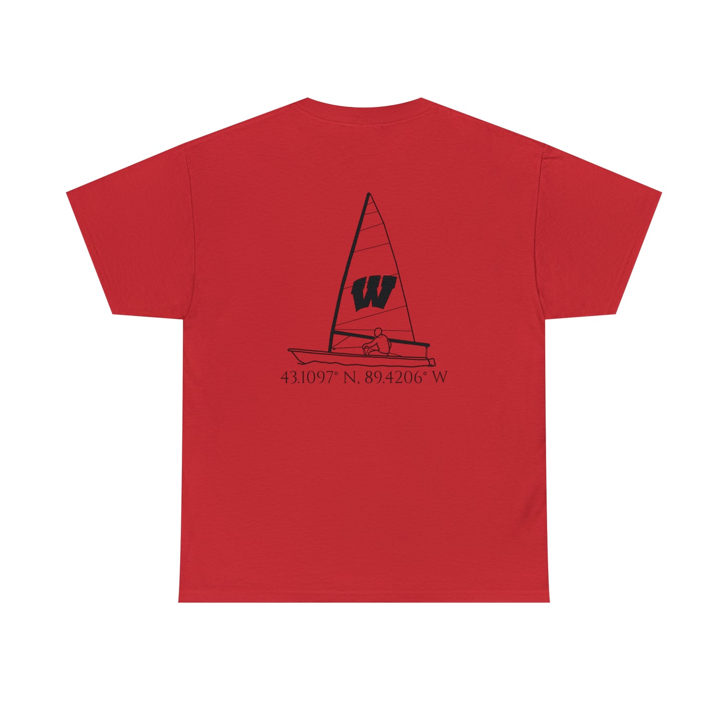 Lake Mendota, Wisconsin Sailing - Unisex Heavy Tee Shirt