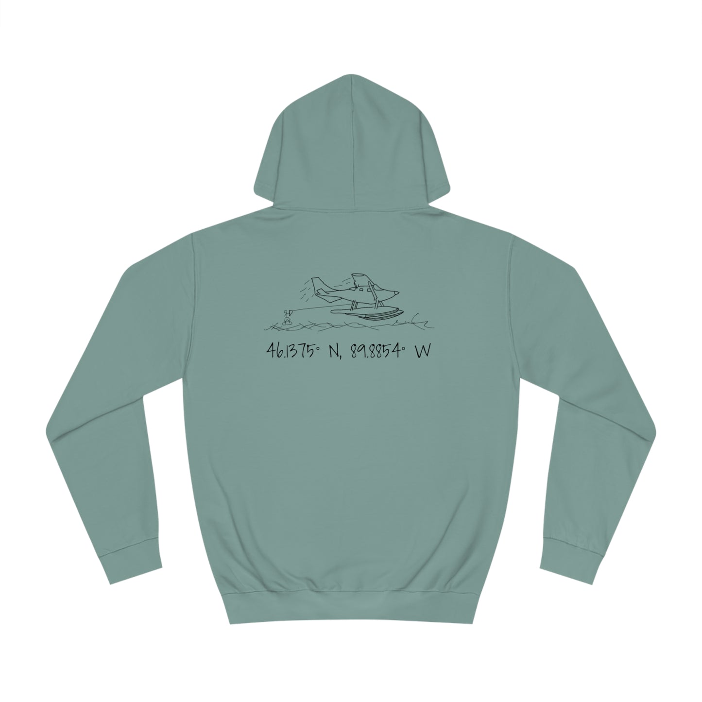 Manitowish Waters Wakeboard Float Plane - Unisex Hoodie Medium Weight
