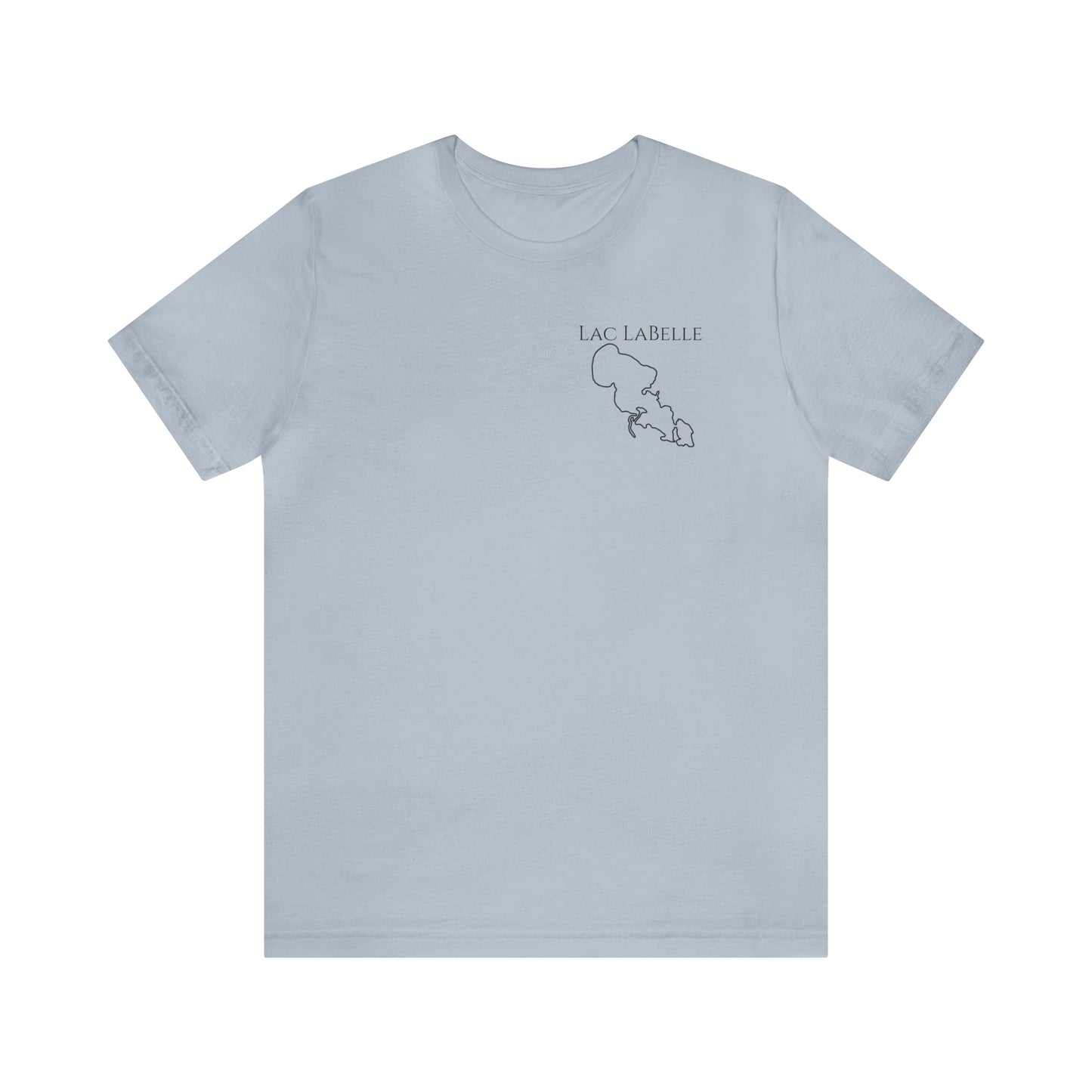 Lac LaBelle, Plain Lake Patch - Unisex Lightweight Short Sleeve Tee