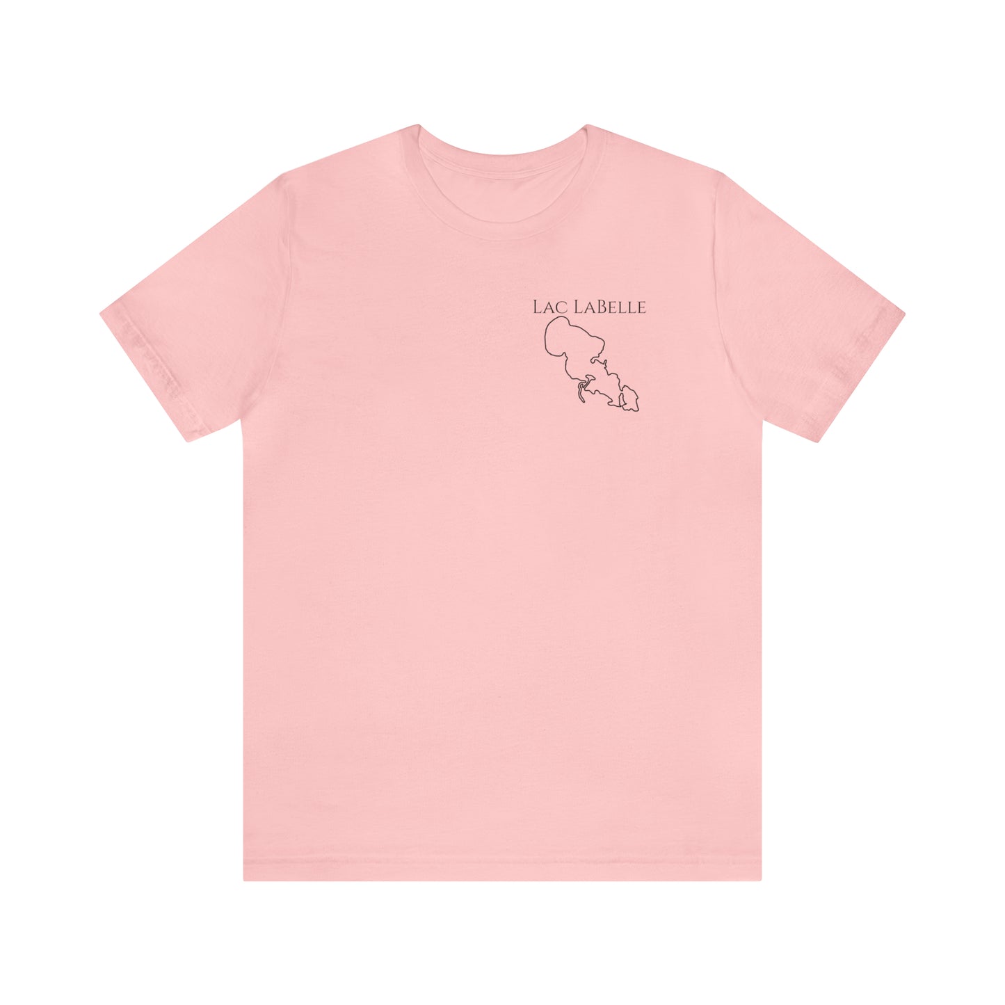 Lac LaBelle, Plain Lake Patch - Unisex Lightweight Short Sleeve Tee